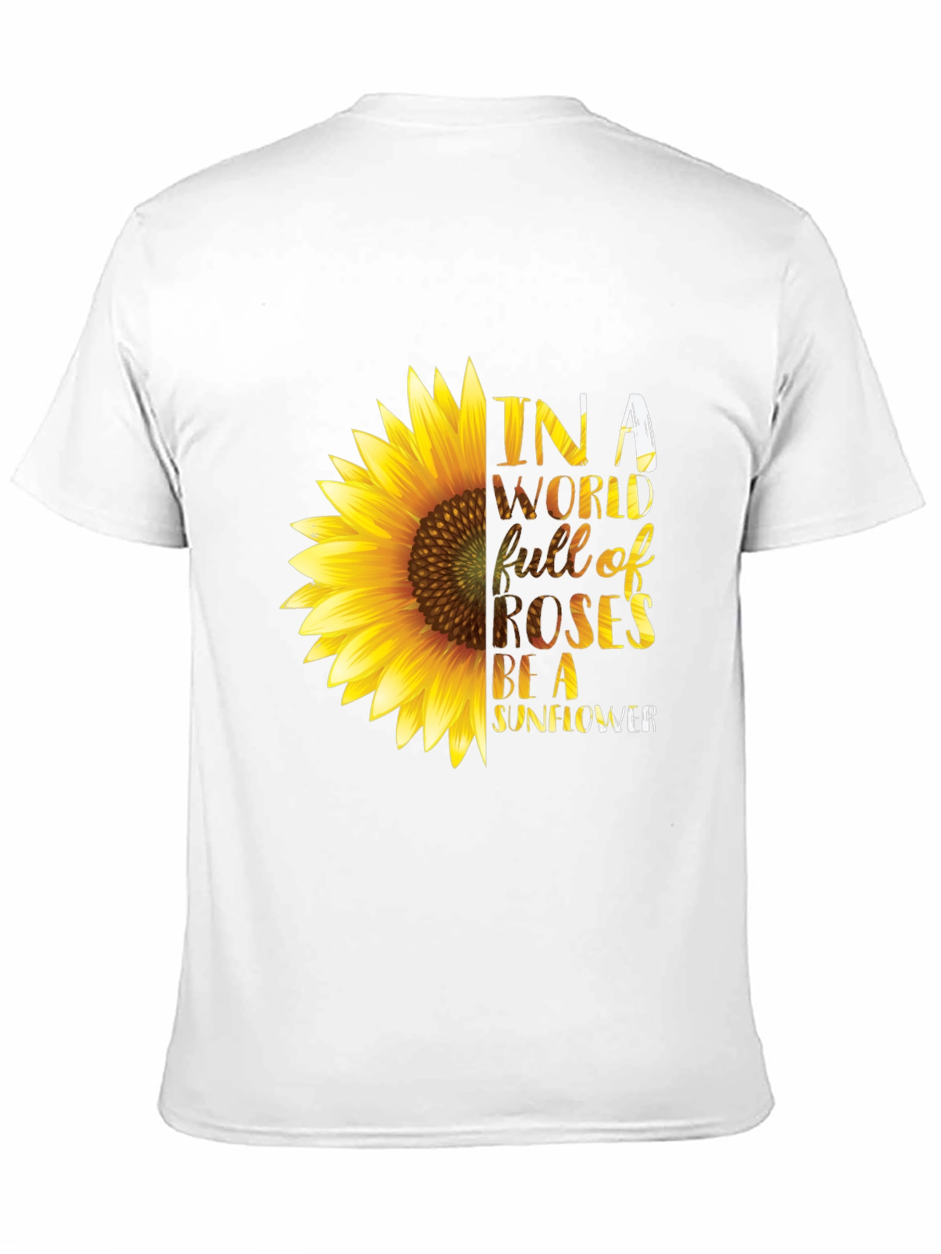 Black Sunflower Graphic T-Shirt - Be a Sunflower Tee view 11