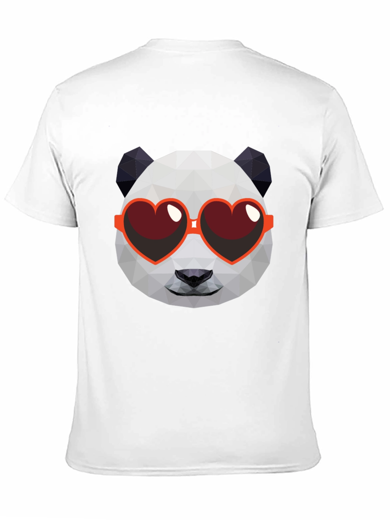 Black Geometric Panda Heart Sunglasses Graphic Tee view 11