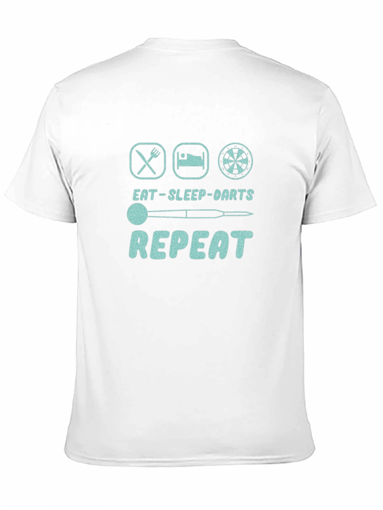 Black Eat Sleep Darts Repeat T-Shirt - Unique Graphic Tee view 11