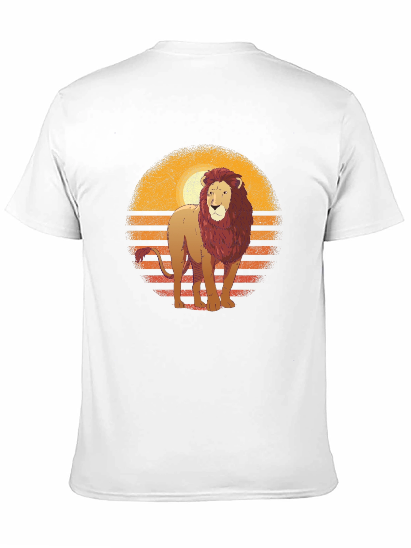 Black Retro Lion Graphic T-Shirt view 11