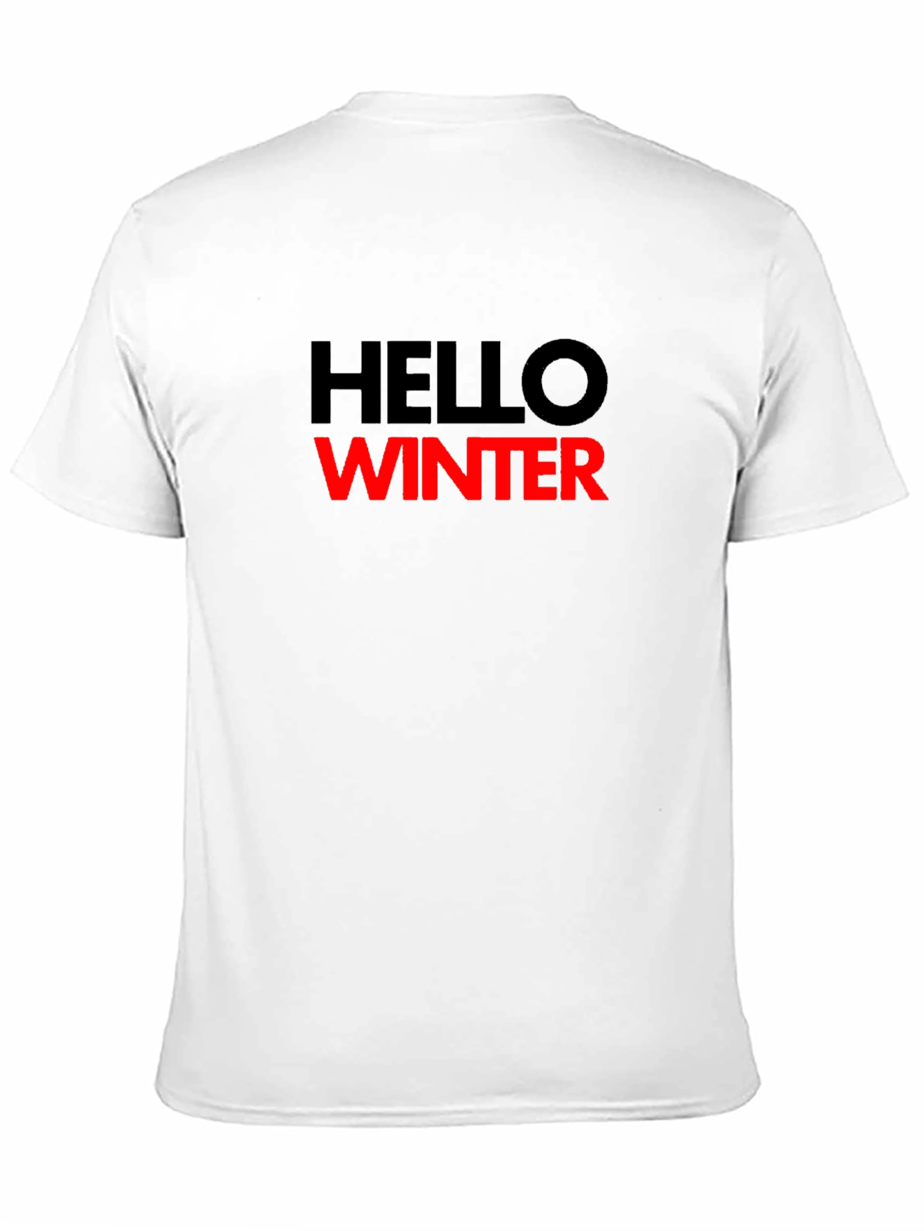Black Hello Winter Graphic Tee - Stylish Holiday Apparel view 11