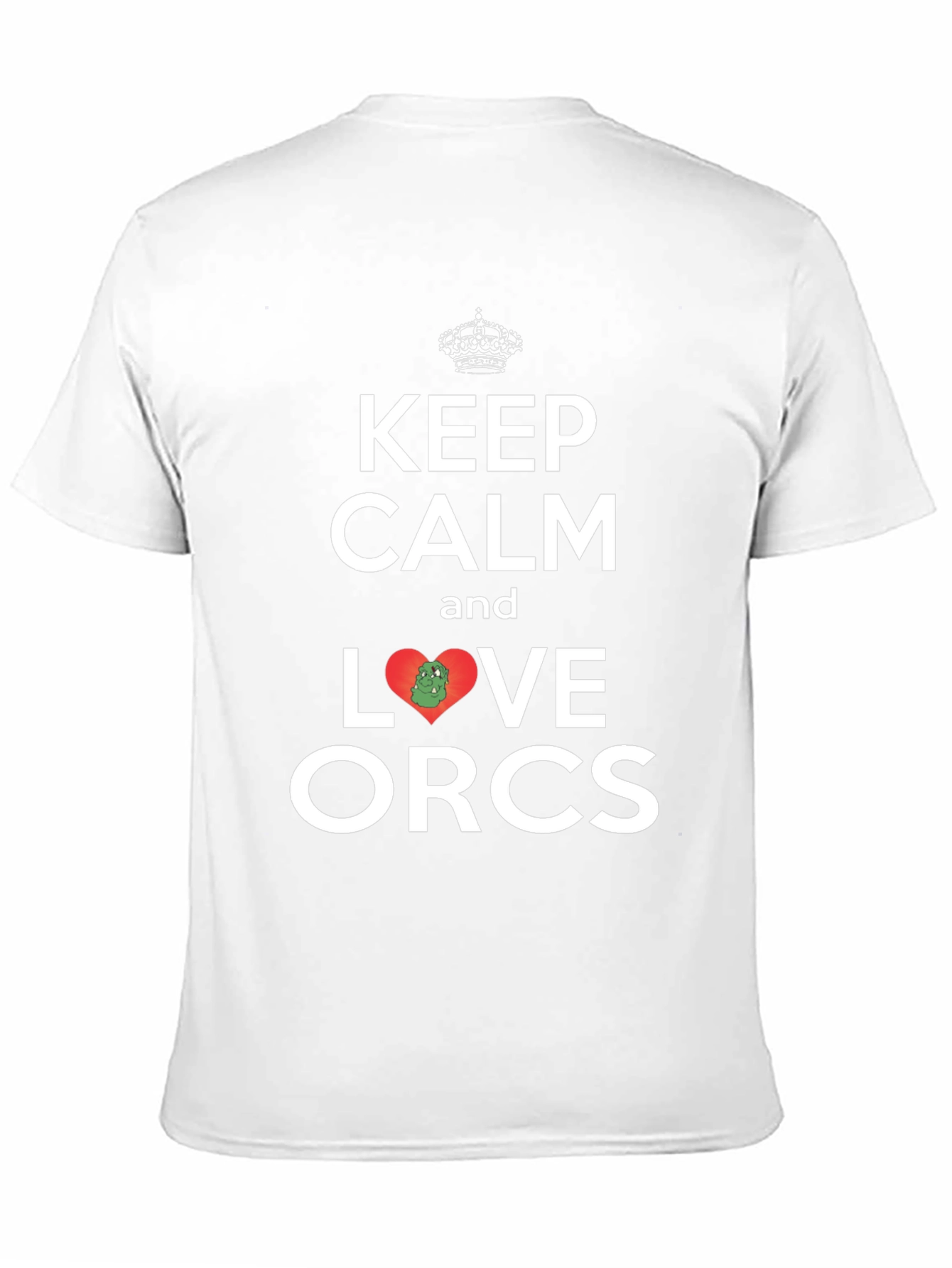 Black Keep Calm and Love Orcs T-Shirt view 11