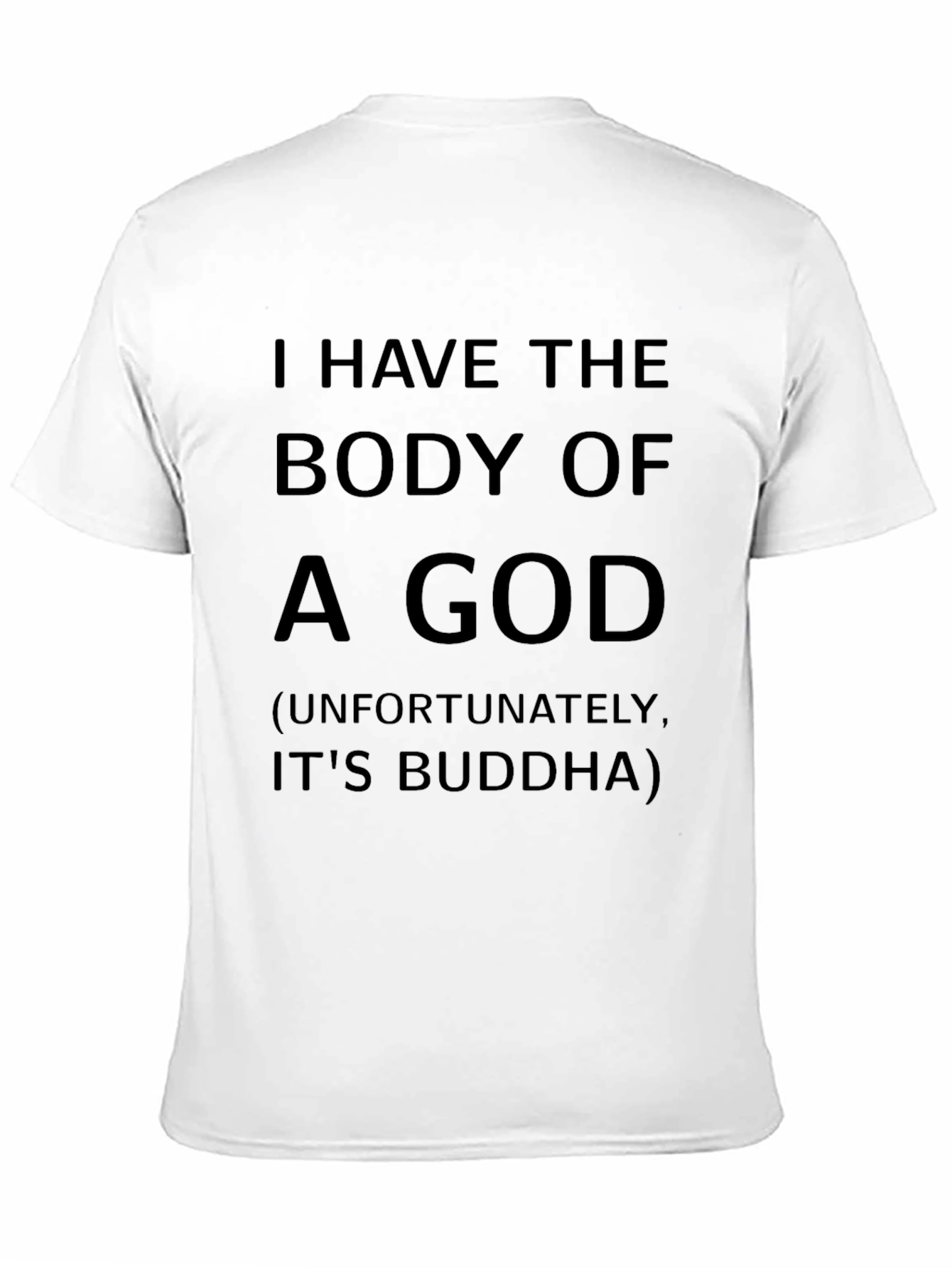 Black Funny Buddha Body Graphic T-Shirt view 11