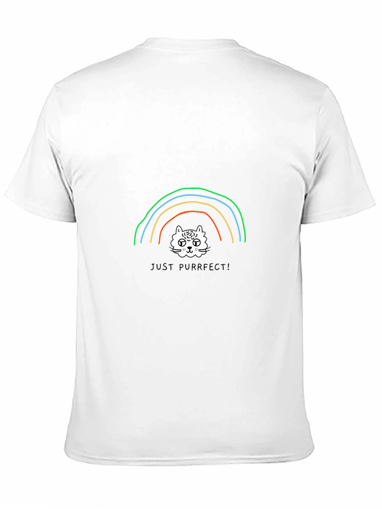 Black Rainbow Cat T-Shirt - Just Purrfect! view 11