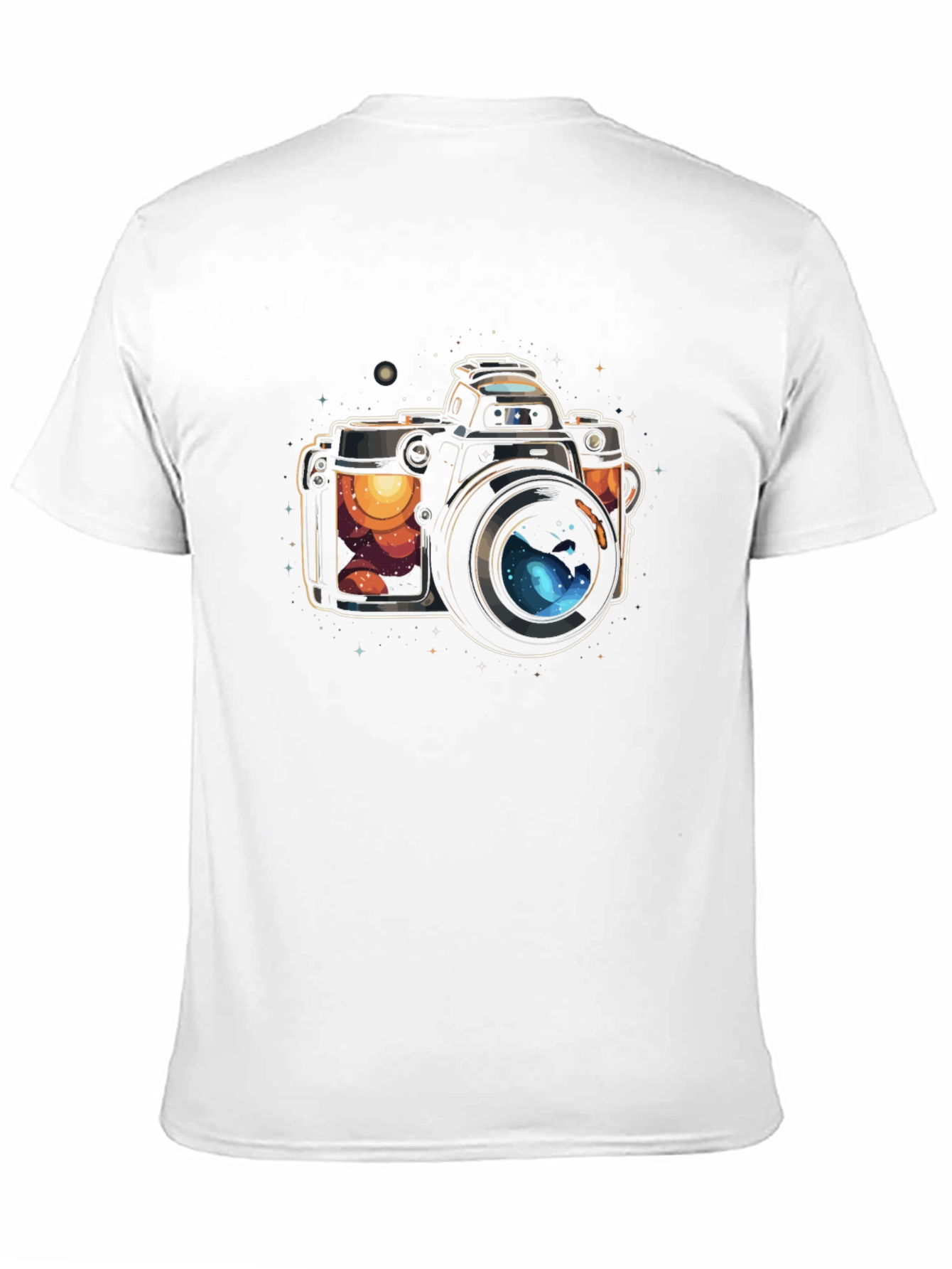 Black Cosmic Camera Graphic T-Shirt view 11
