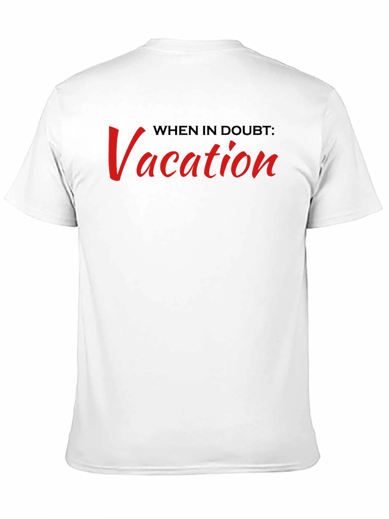 Black Vacation Slogan T-Shirt: Black Crew Neck Tee view 11