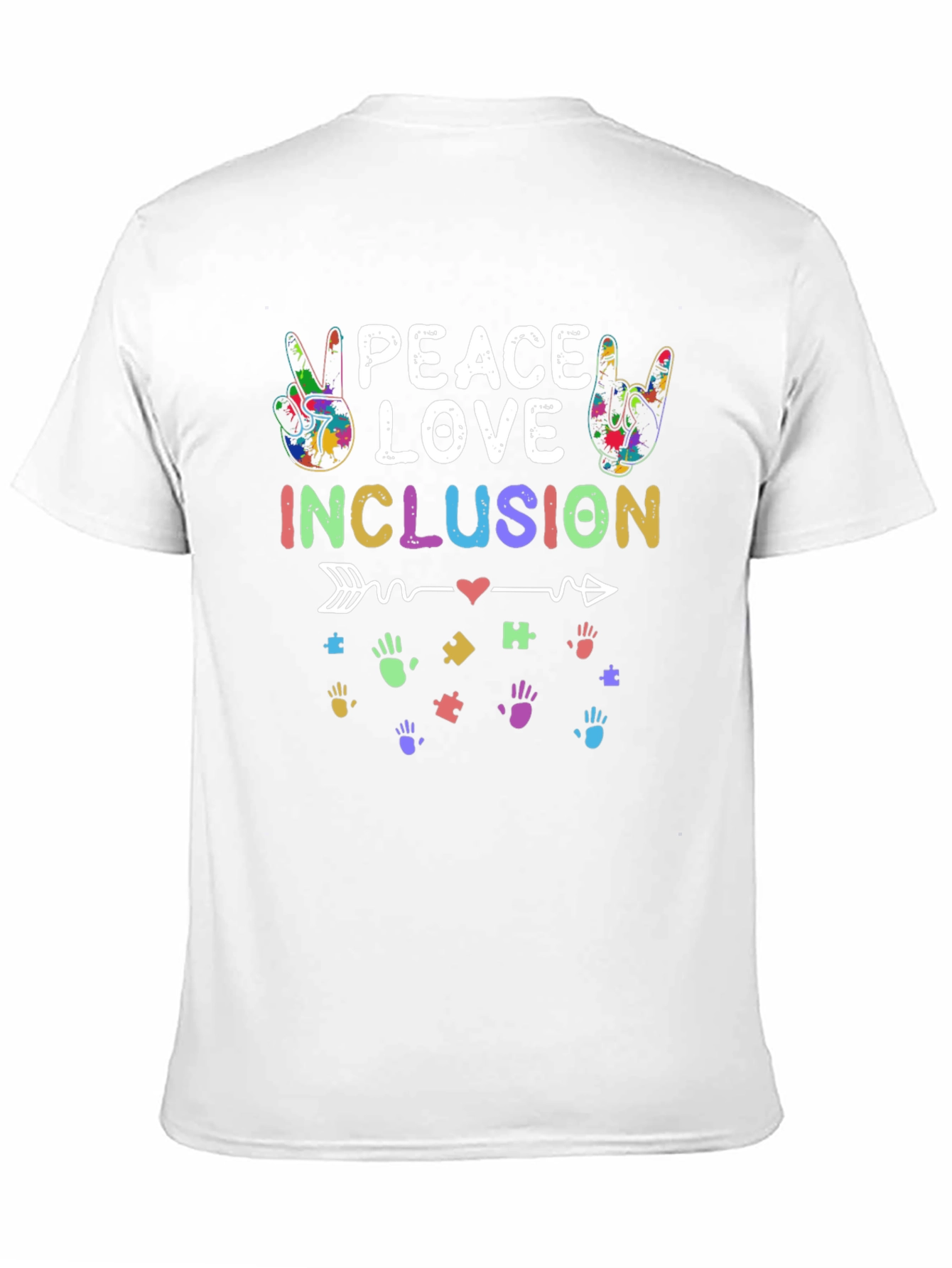 Black Peace Love Inclusion T-Shirt view 11