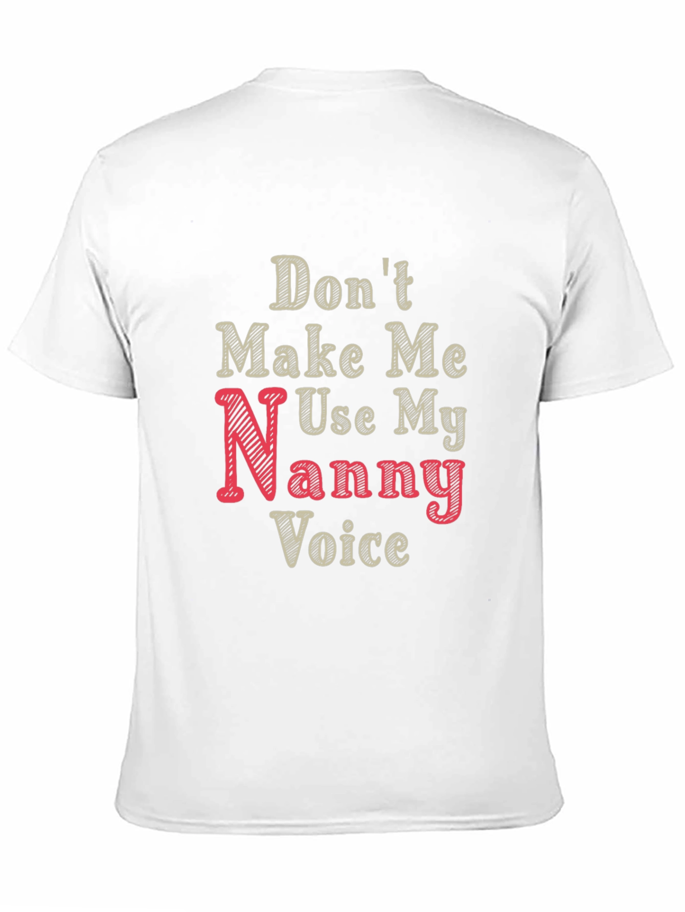 Black Nanny Voice Funny T-Shirt - Black view 11