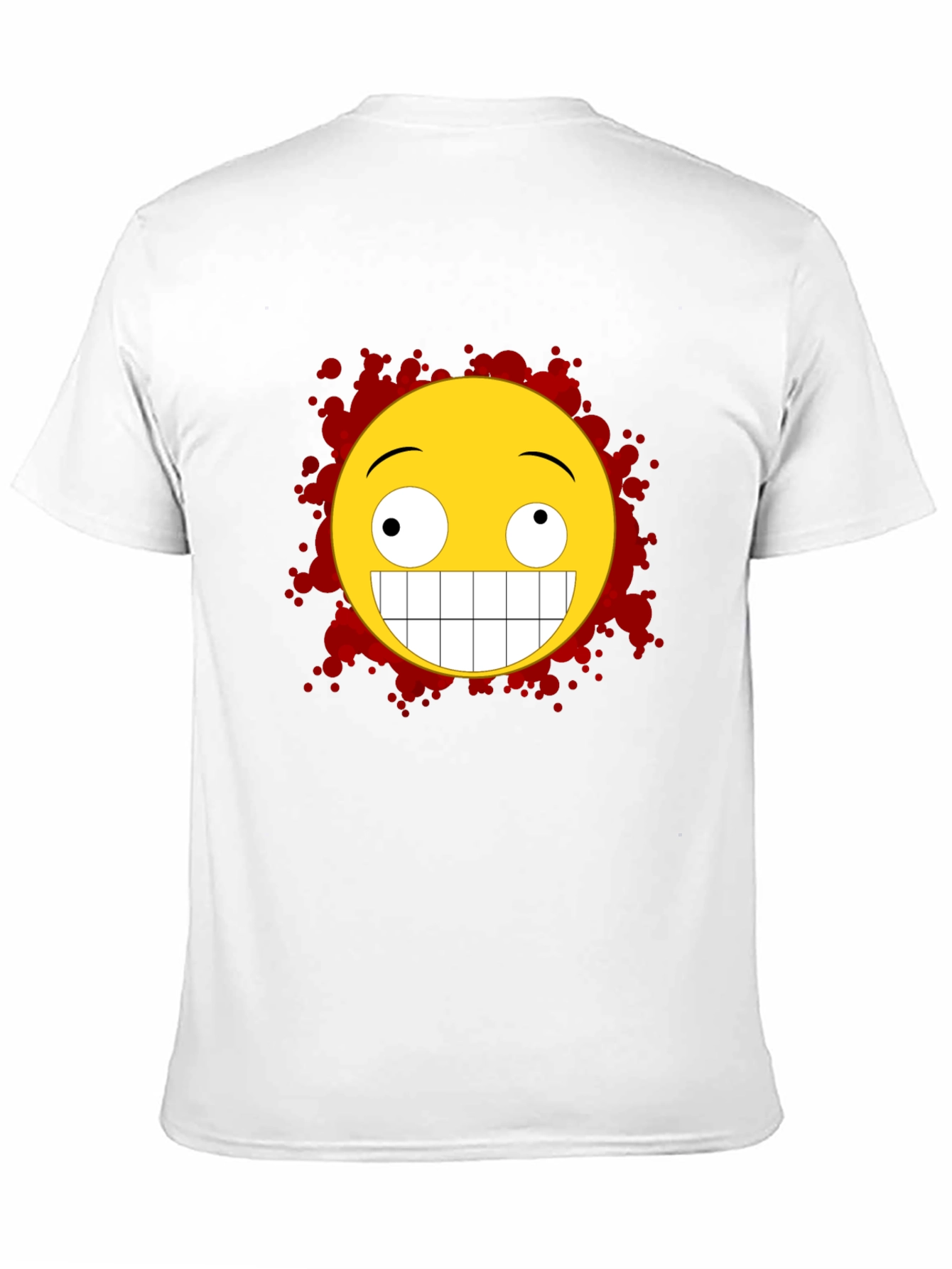 Black Crazy Grin Graphic Tee - Funny Emoji Shirt view 11