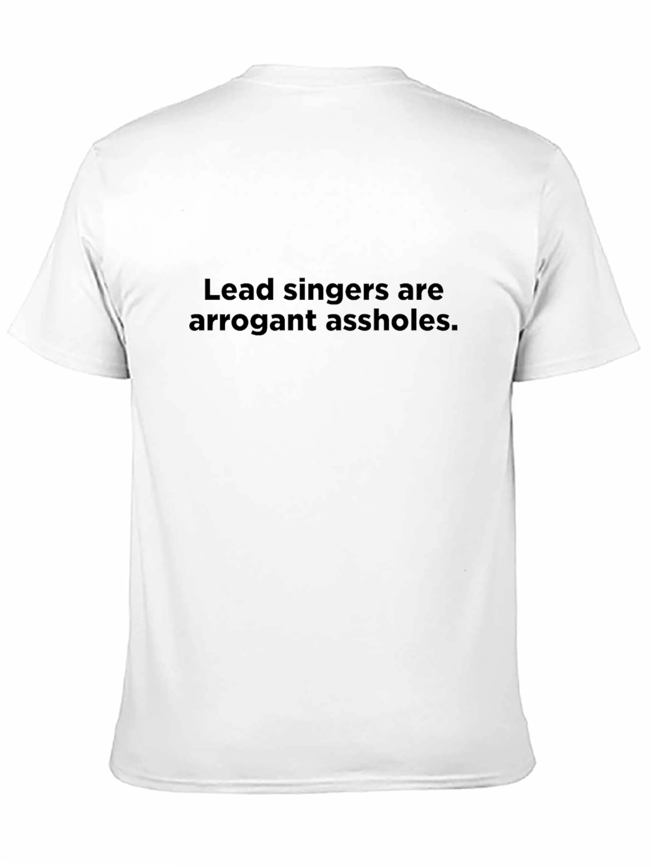Black Arrogant Lead Singers T-Shirt - Black Crew Neck view 11