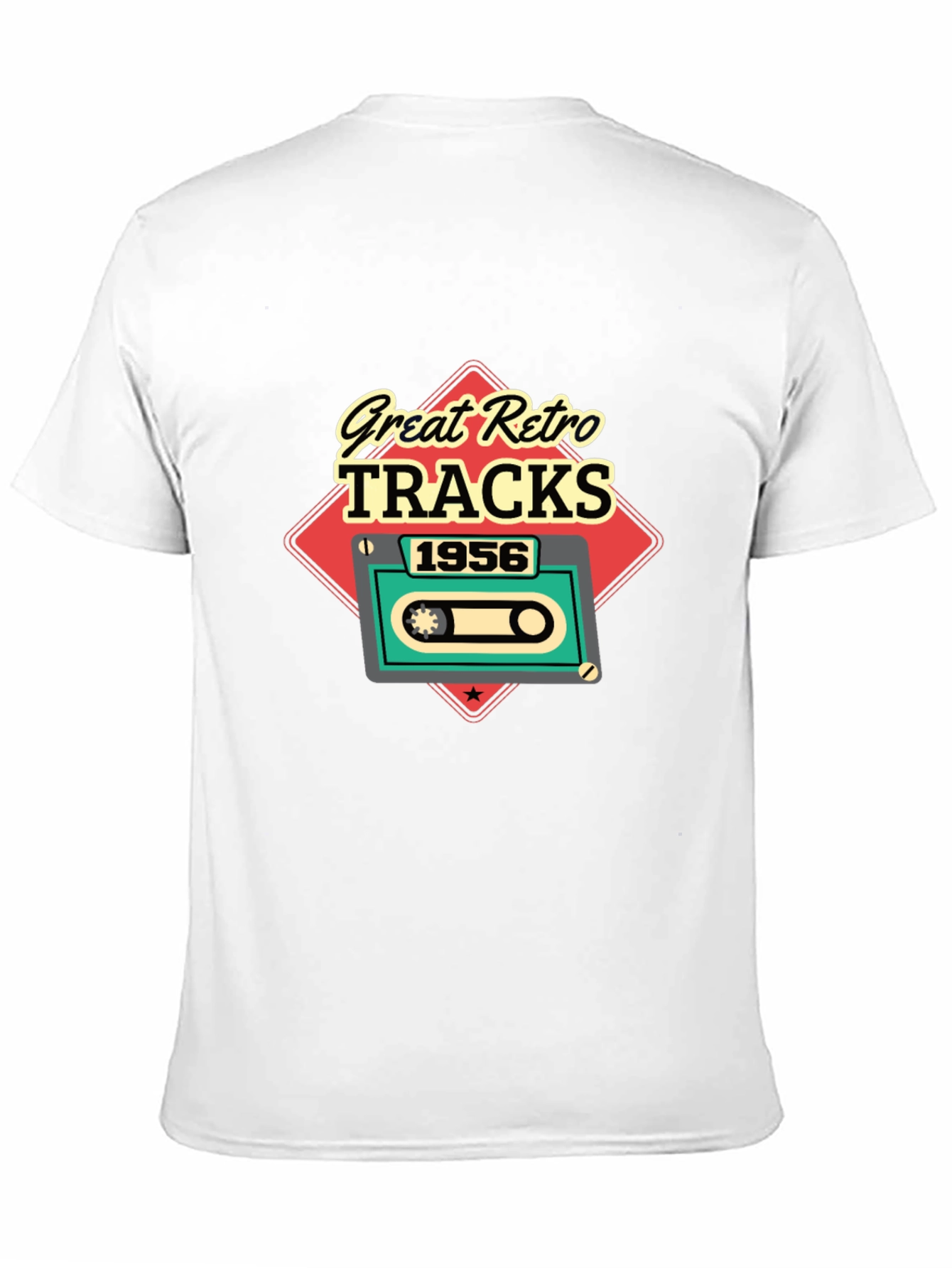 Black Great Retro Tracks 1956 Cassette Tee view 11