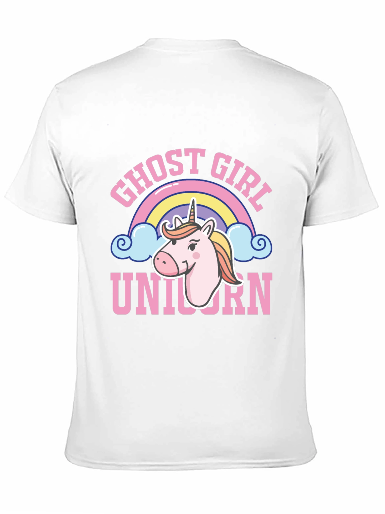 Black Ghost Girl Unicorn T-Shirt - Cute Rainbow Design view 11