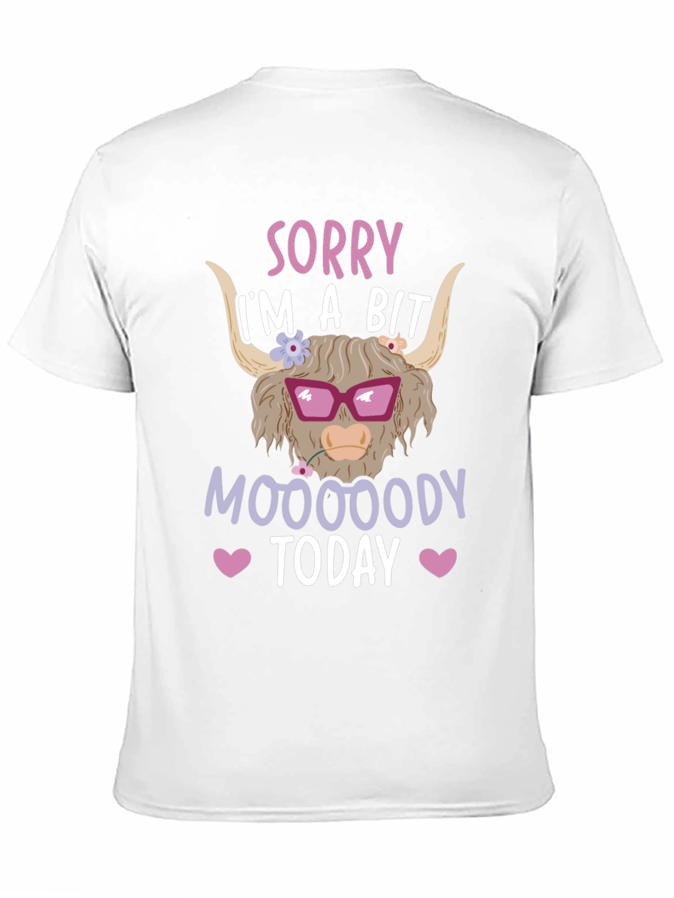 Black Funny Highland Cow Mood T-Shirt view 11
