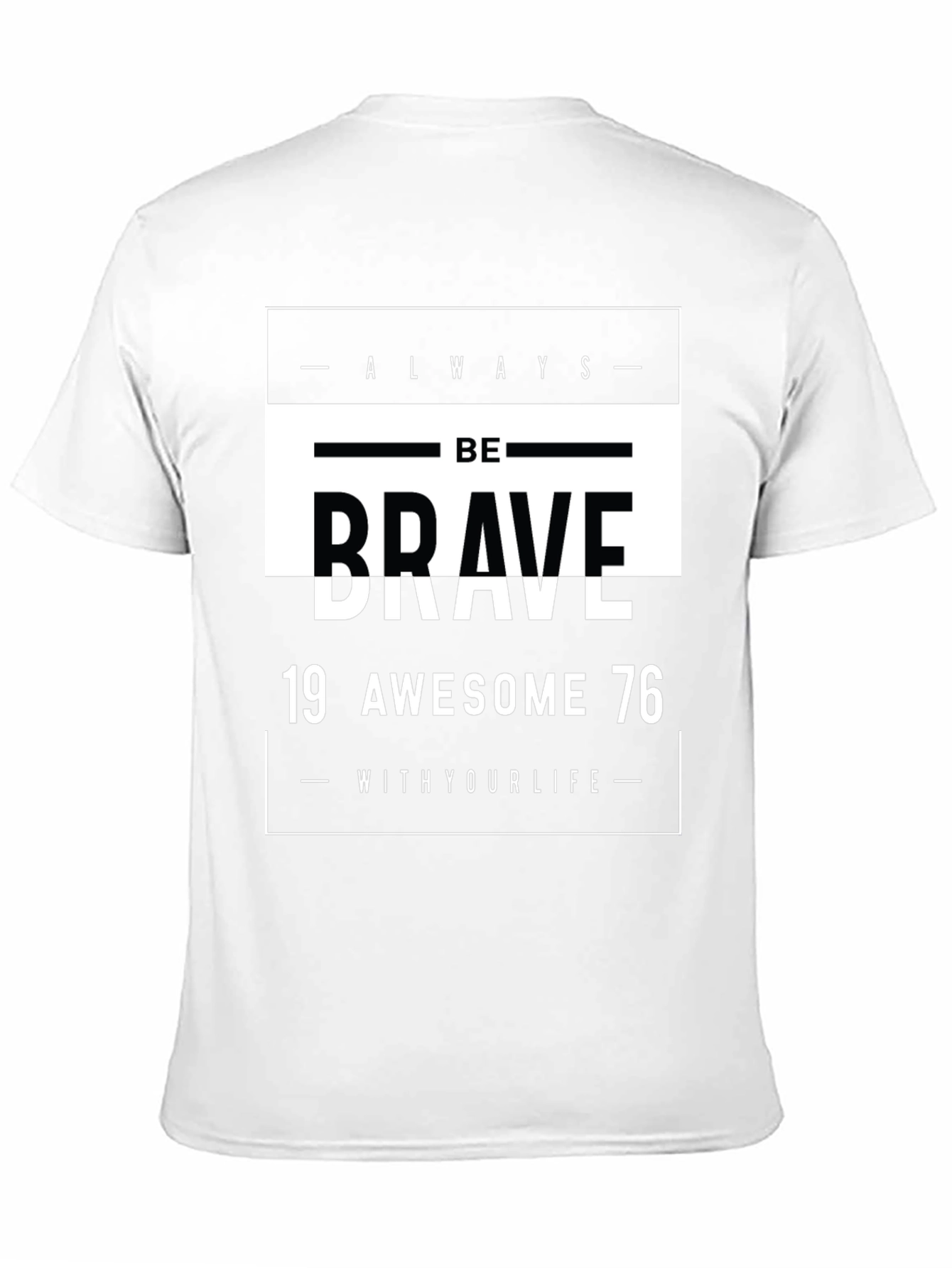 Black Be Brave Graphic Tee - Awesome 1976 Design view 11