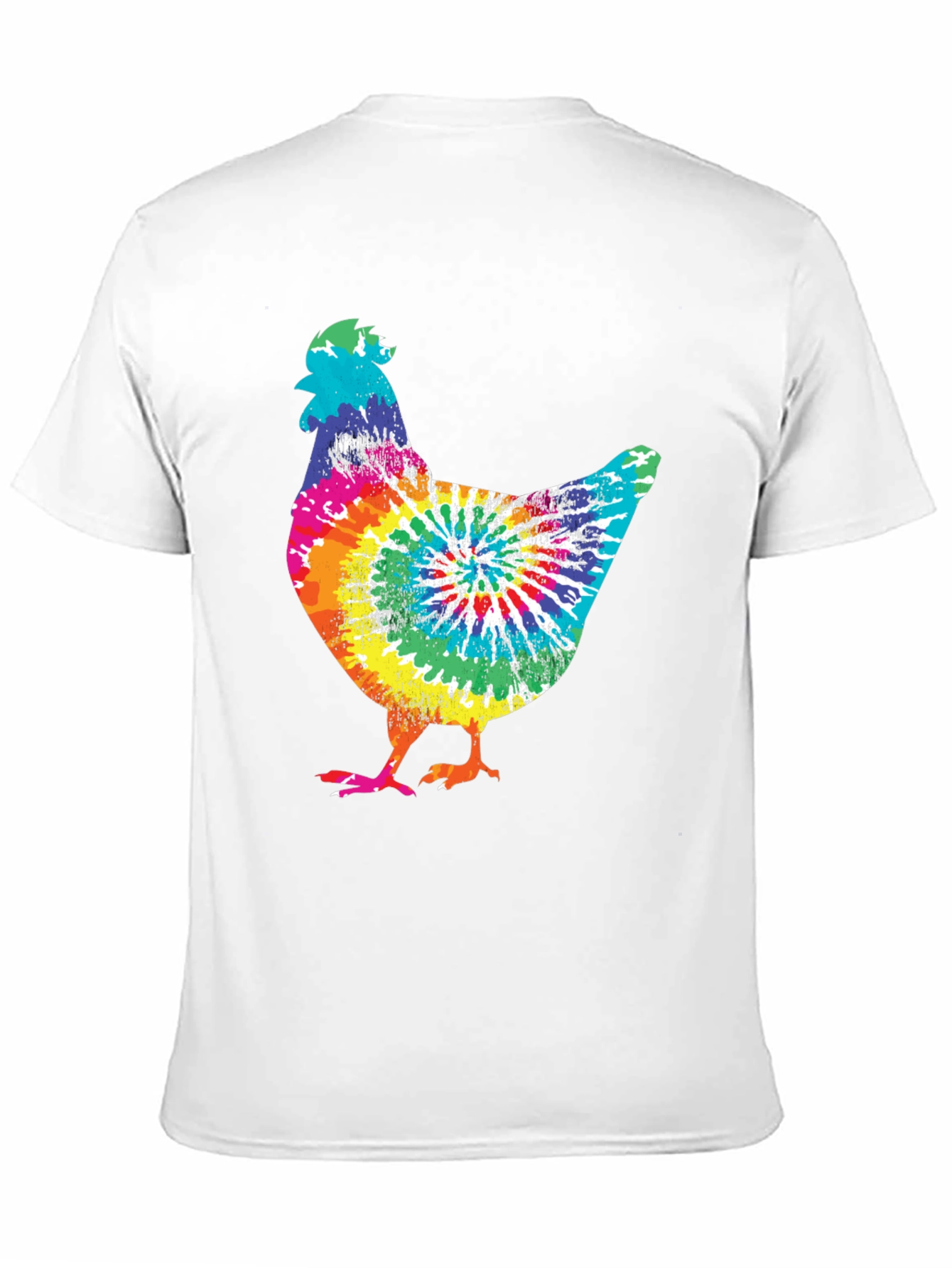 Black Tie-Dye Chicken Graphic Tee view 11