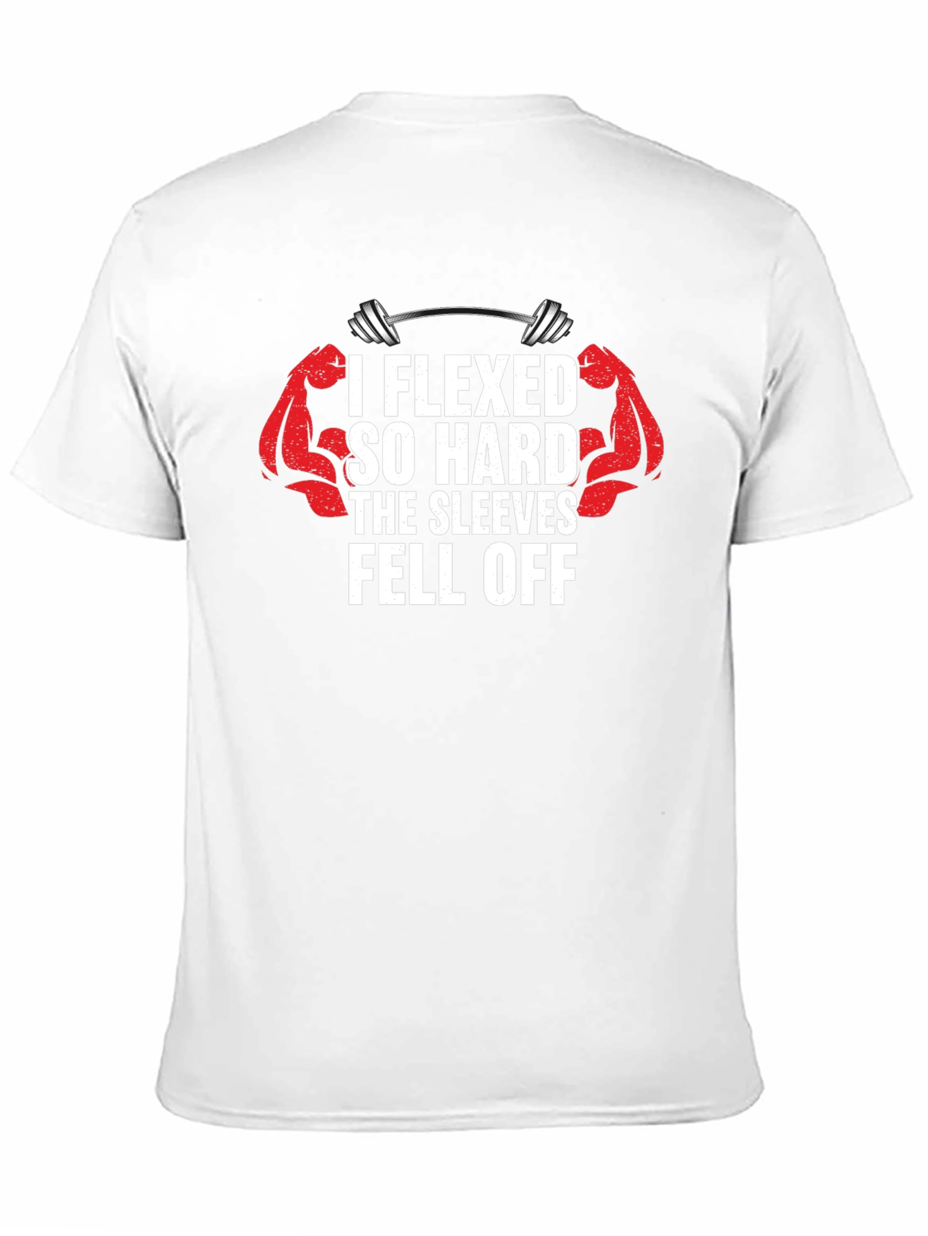 Black I Flexed So Hard Sleeves Fell Off Black T-Shirt view 11