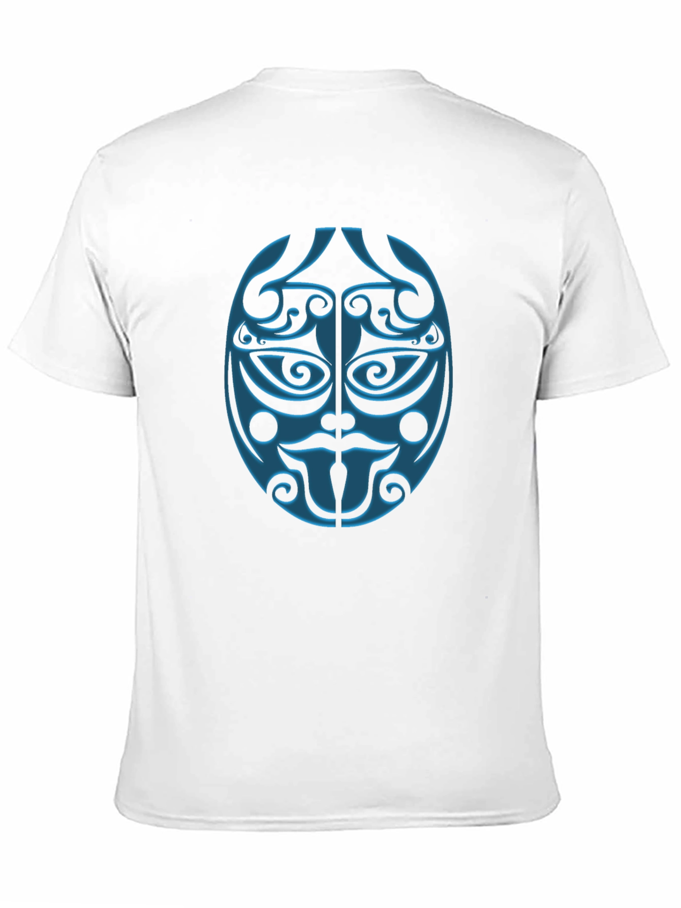 Black Tribal Mask Graphic Tee - Black view 11