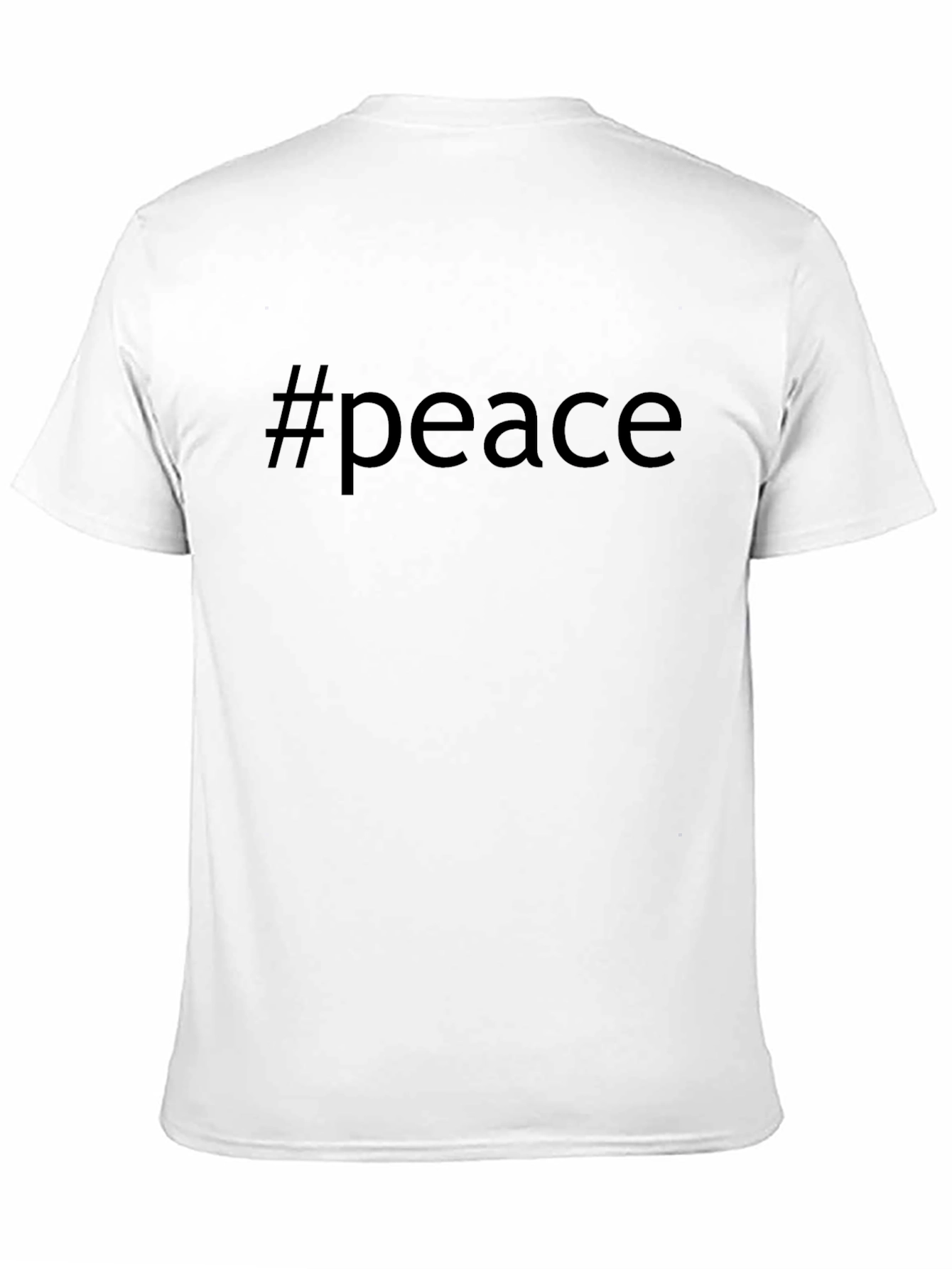 Black #peace Black T-Shirt view 11