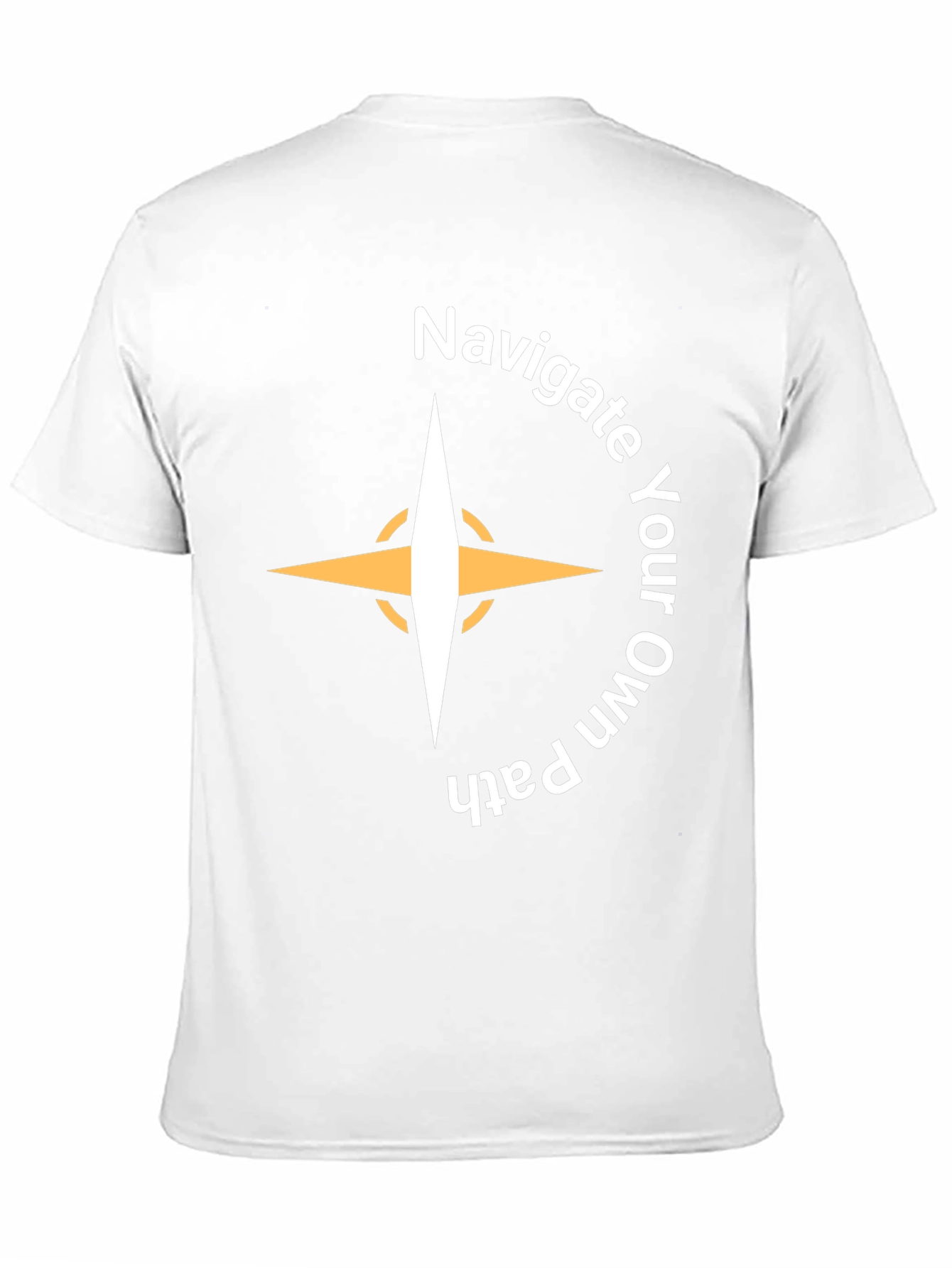 Black Navigate Your Own Path Graphic Tee - Stylish Black T-Shirt view 11