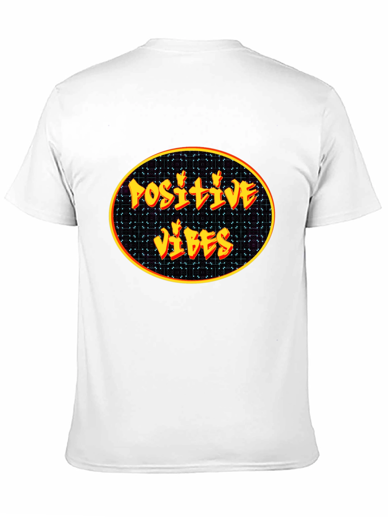 Black Positive Vibes Graphic Tee - Black Cotton Blend view 11