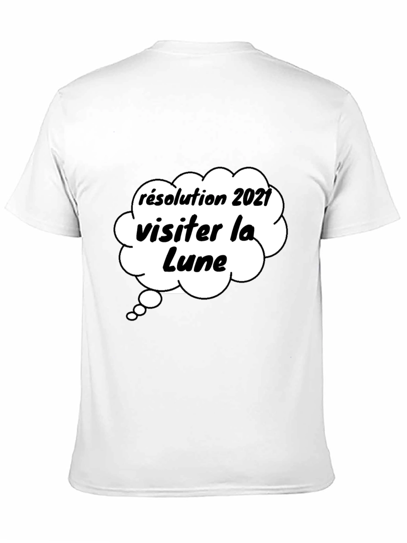 Black Lunar Resolution T-Shirt - French Novelty Tee view 11