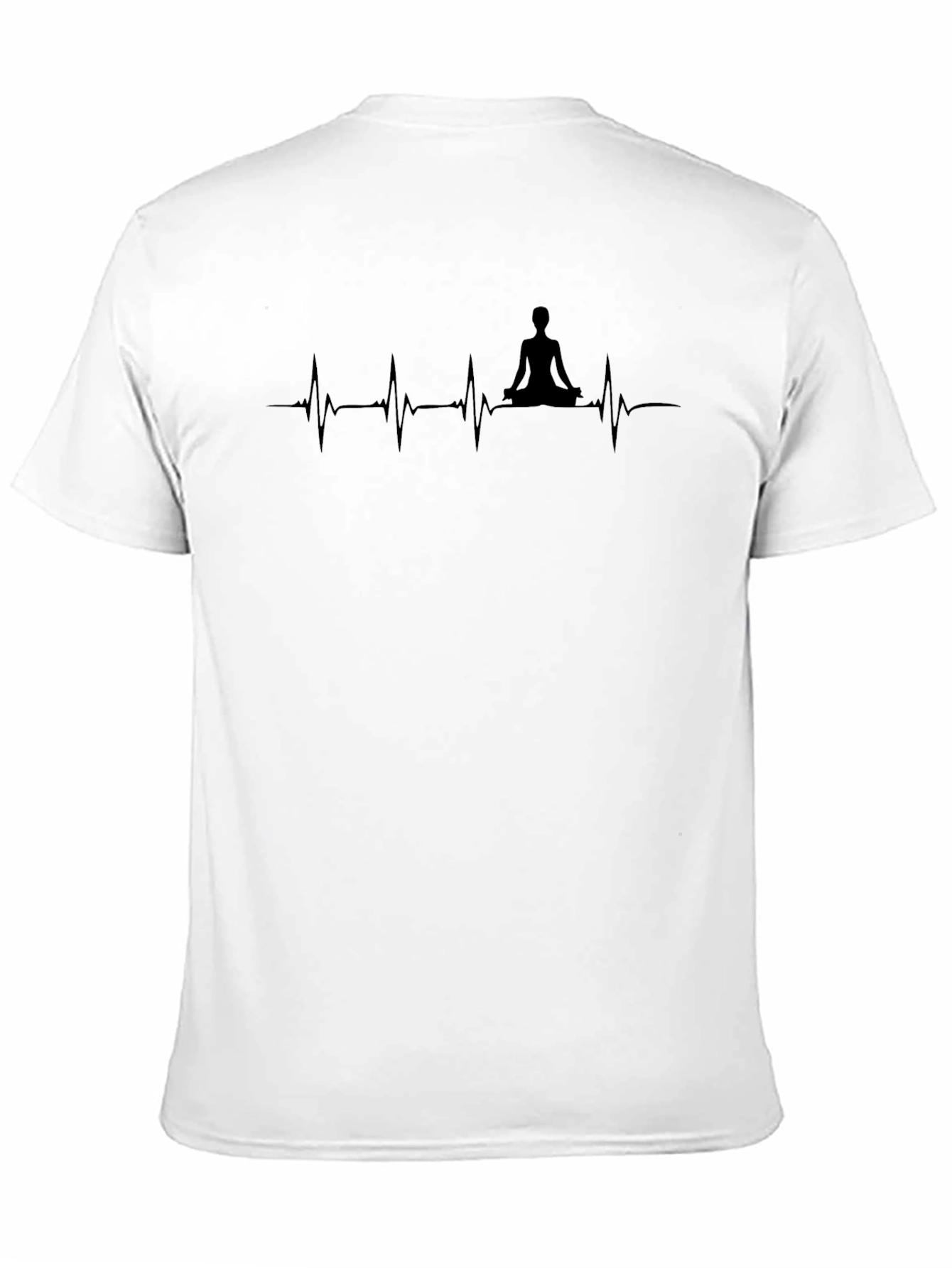 Black Yoga Heartbeat Tee - Meditate in Style! view 11