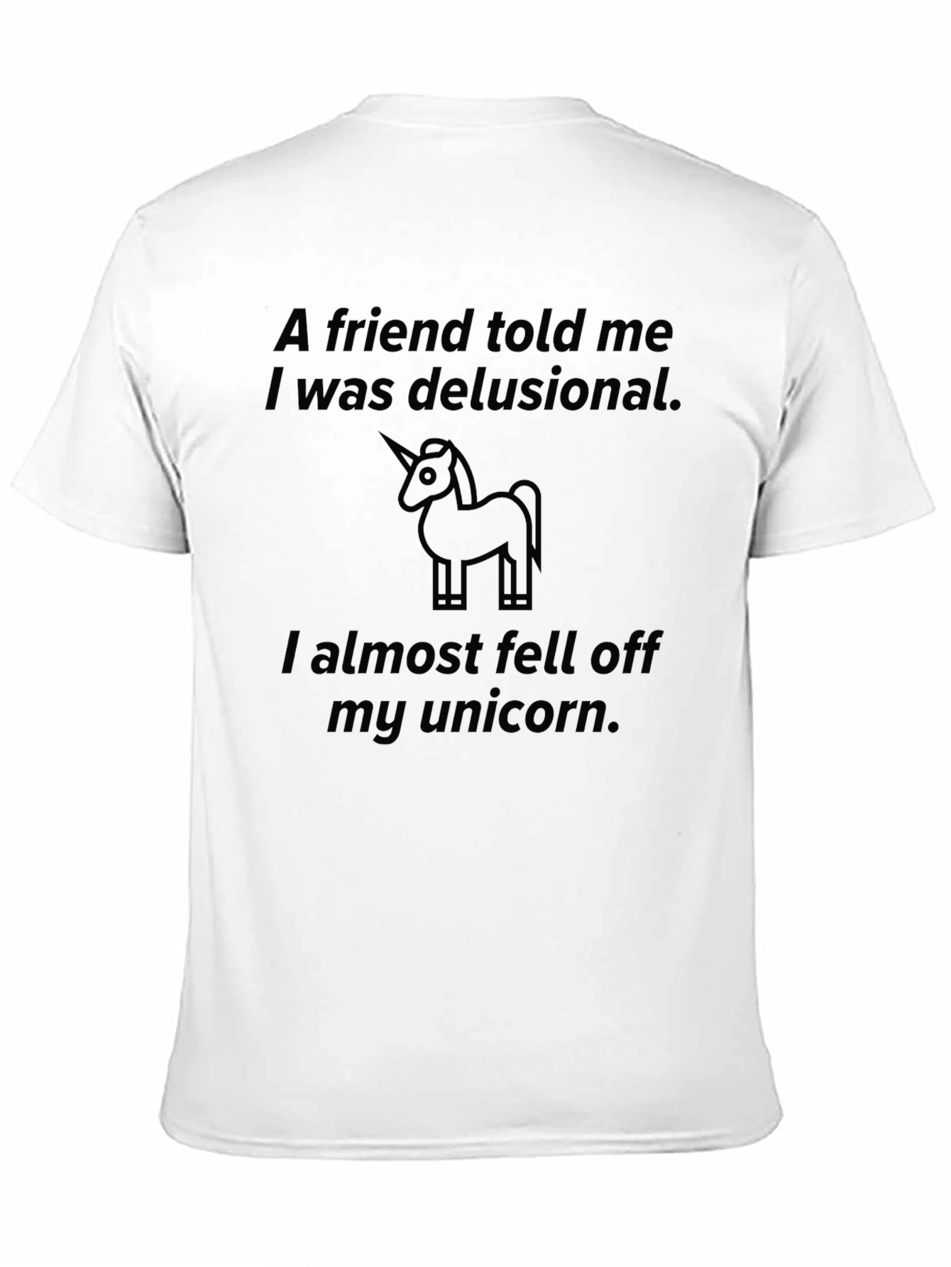 Black Delusional Unicorn Graphic Tee - Black view 11