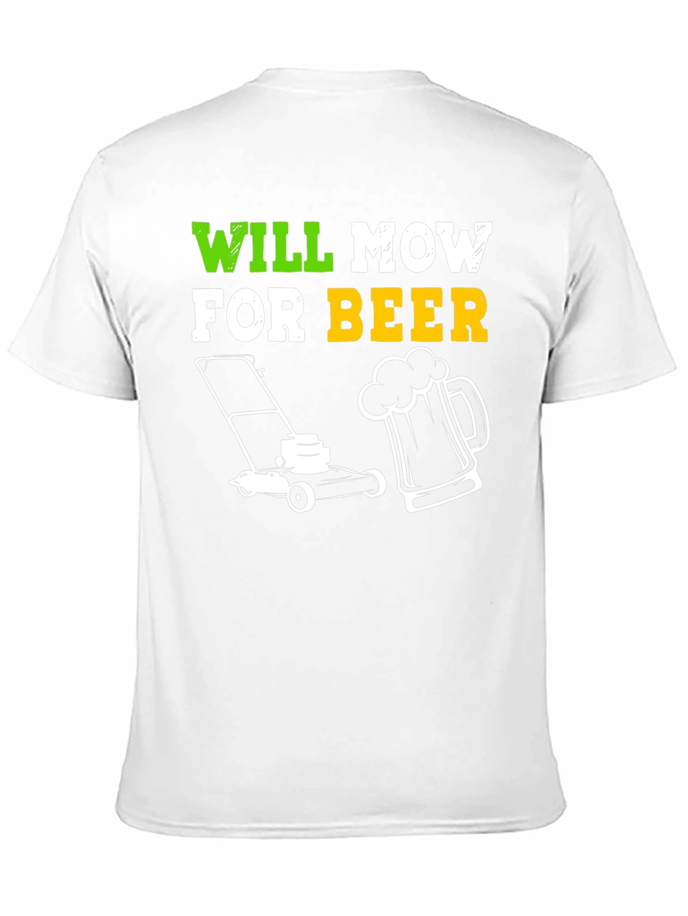 Black Will Mow for Beer T-Shirt view 11