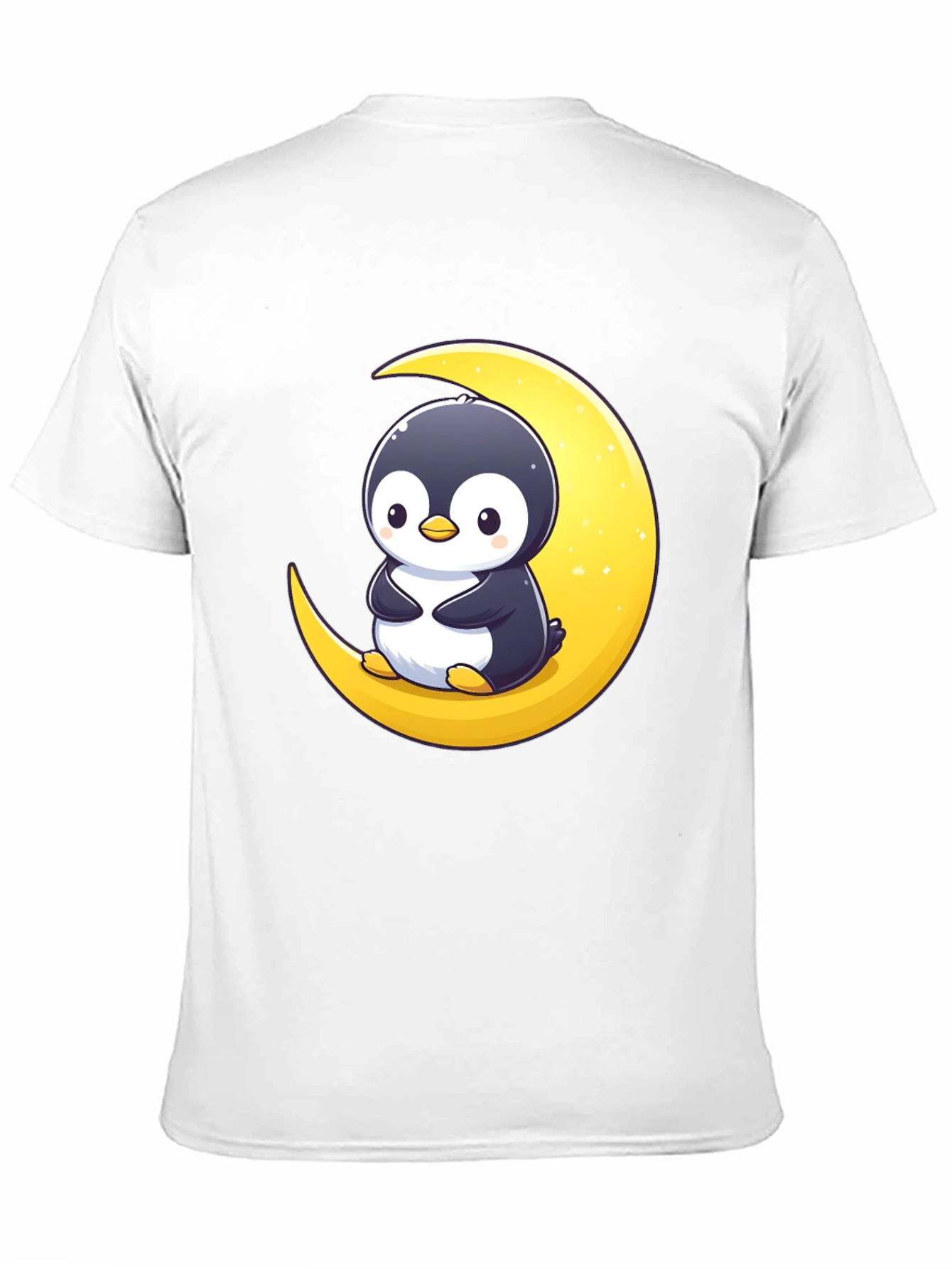 Black Penguin Moon Graphic Tee - Black Cotton T-Shirt view 11