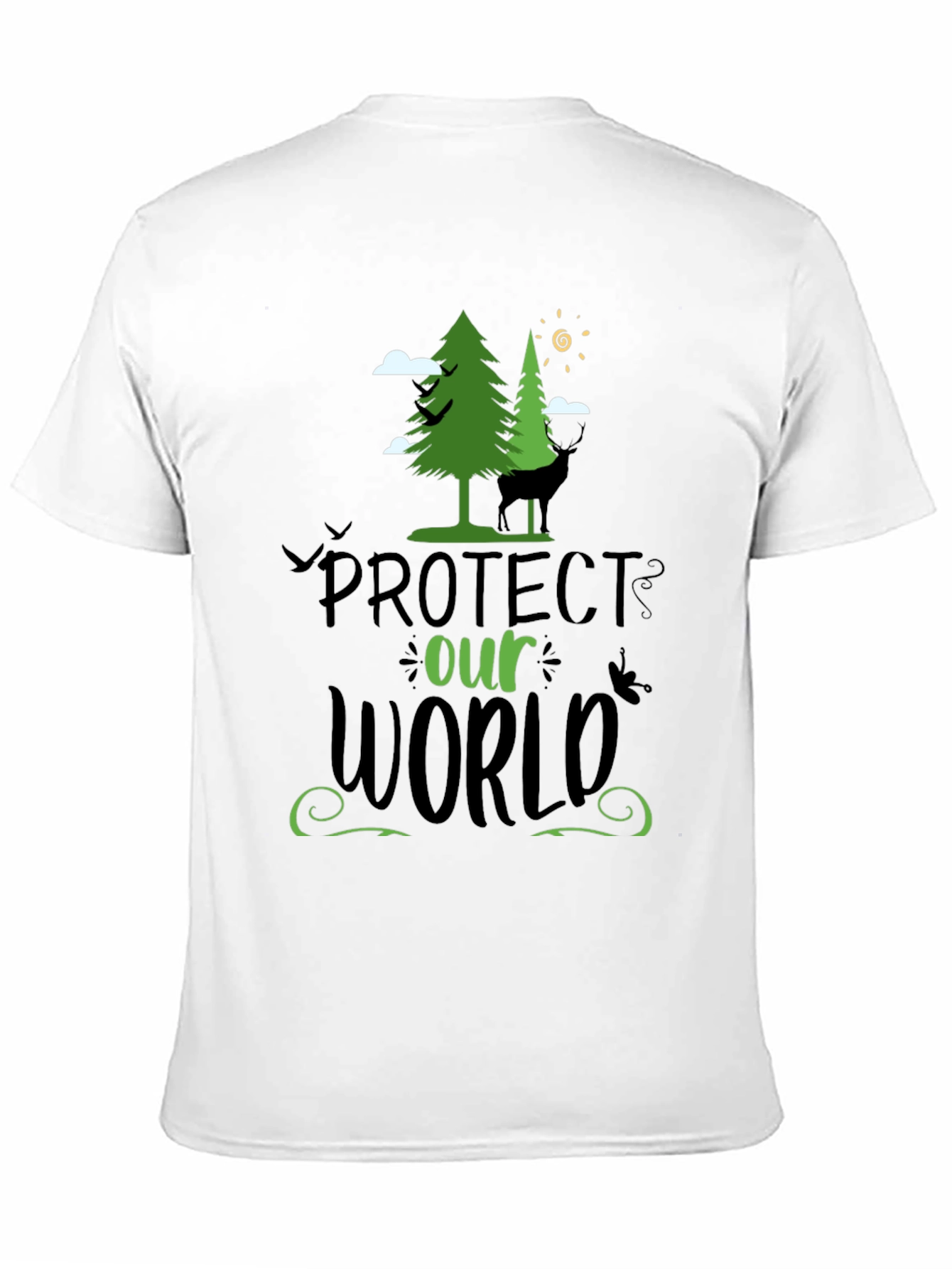 Black Protect Our World Graphic T-Shirt view 11