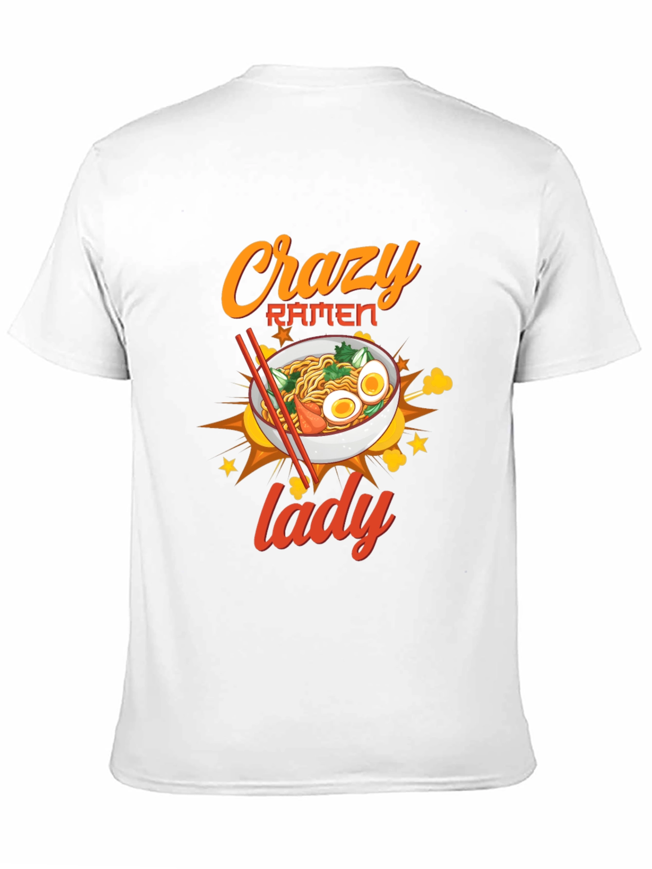 Black Crazy Ramen Lady Graphic Tee - Unisex view 11