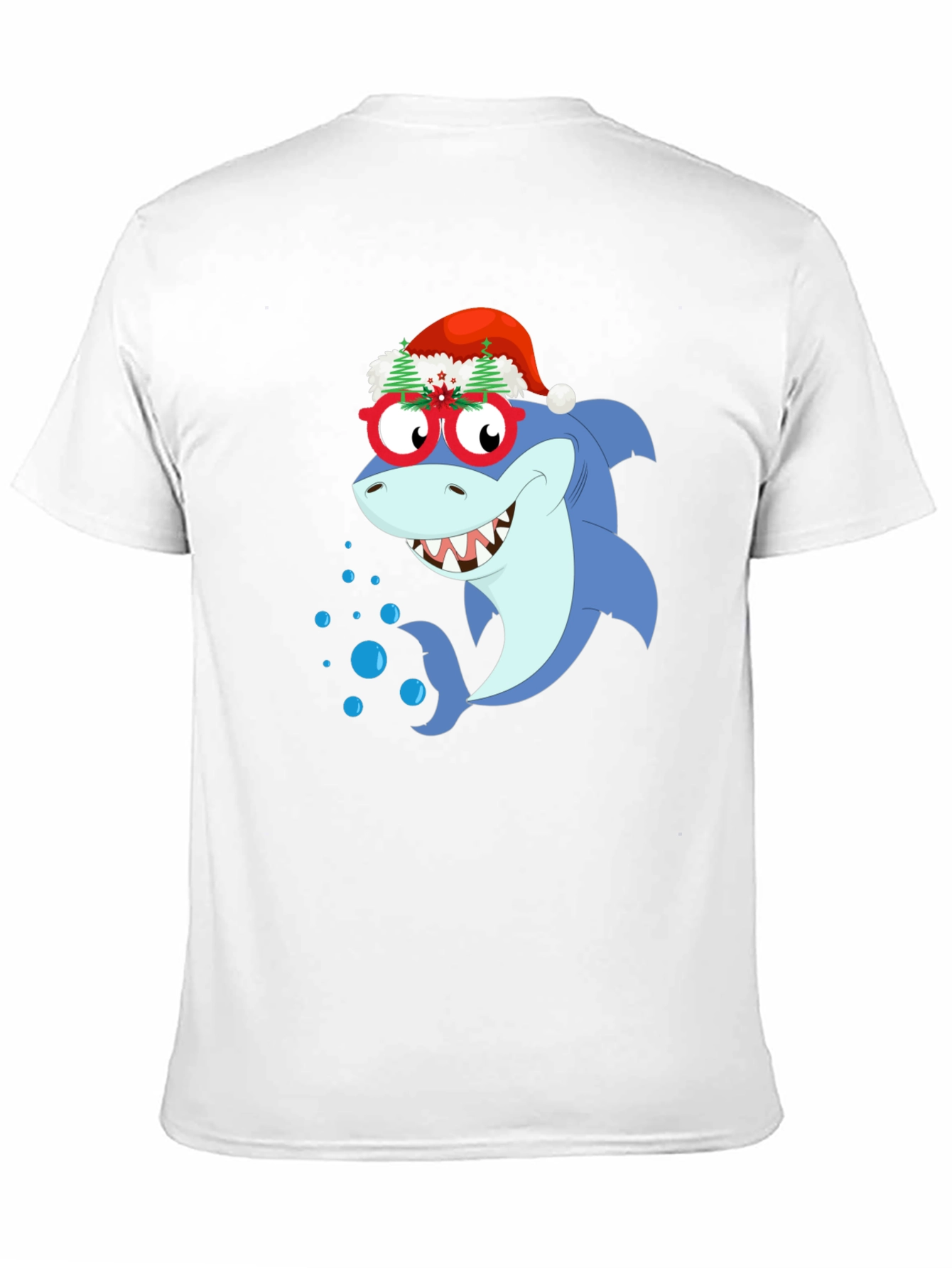 Black Christmas Shark Graphic T-Shirt view 11
