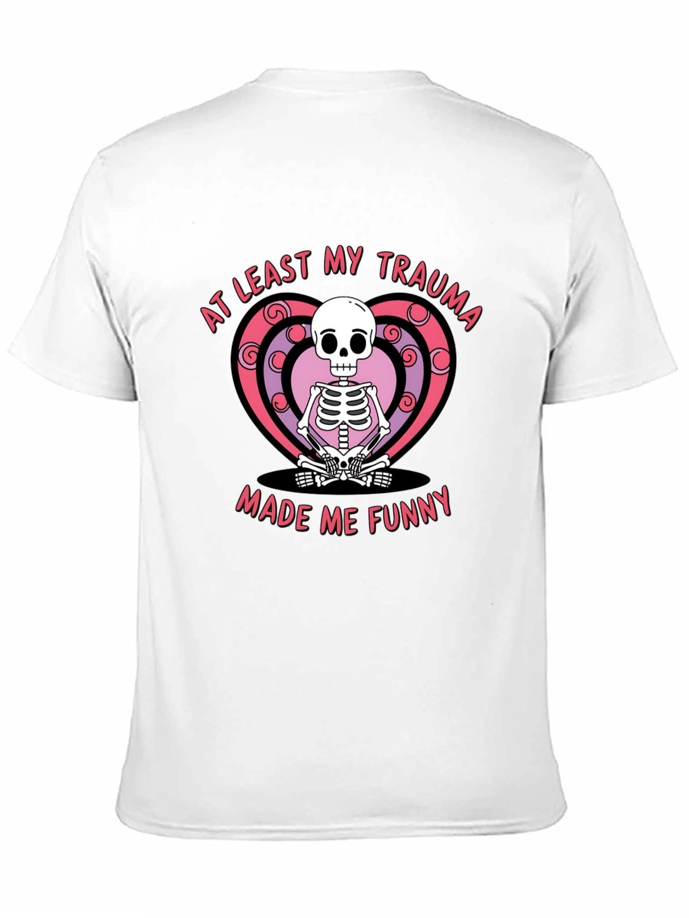 Black Funny Trauma Skeleton T-Shirt - At Least My Trauma Made Me Funny Tee view 11