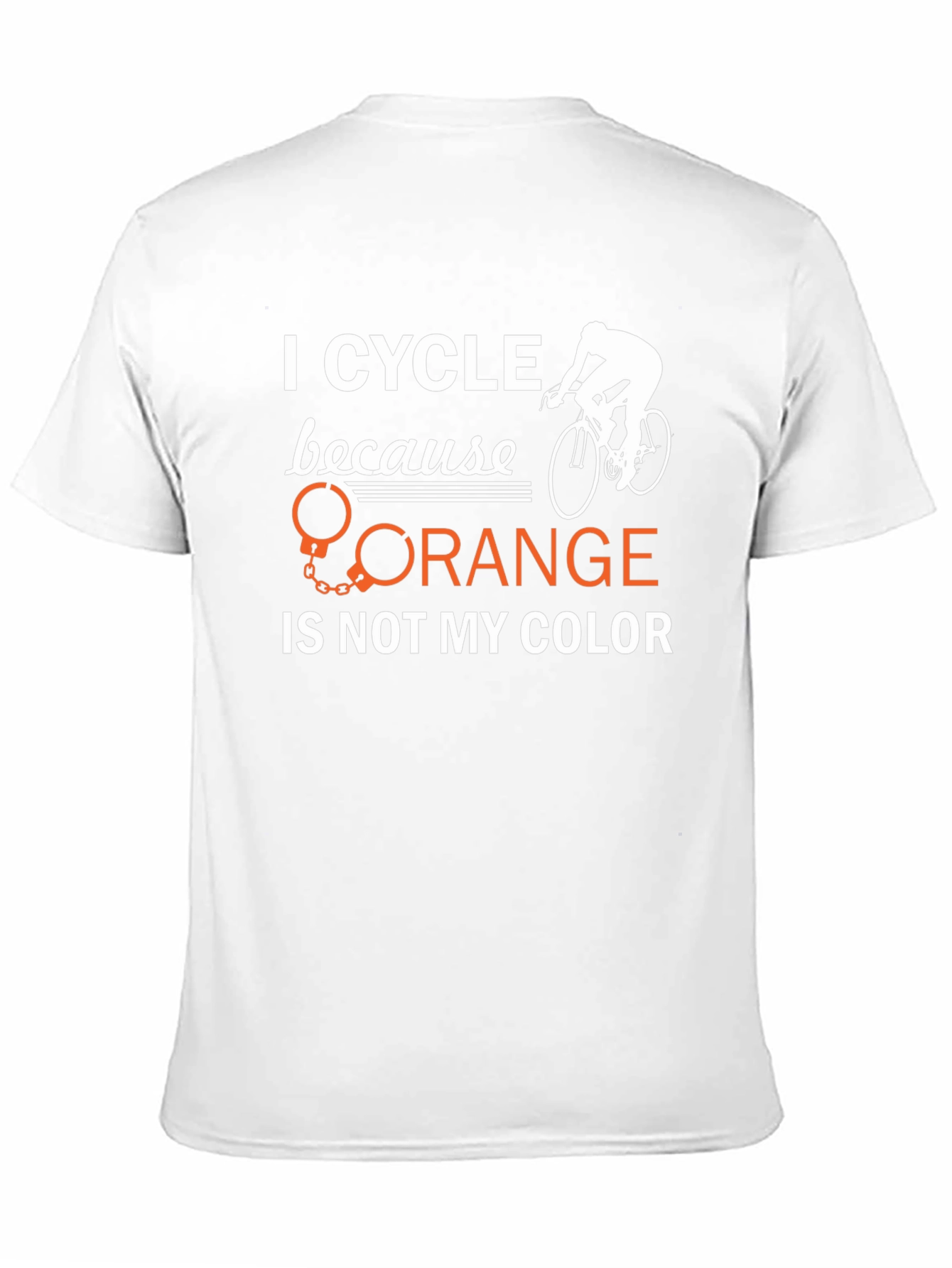 Black I Cycle Because Orange is Not My Color T-Shirt view 11