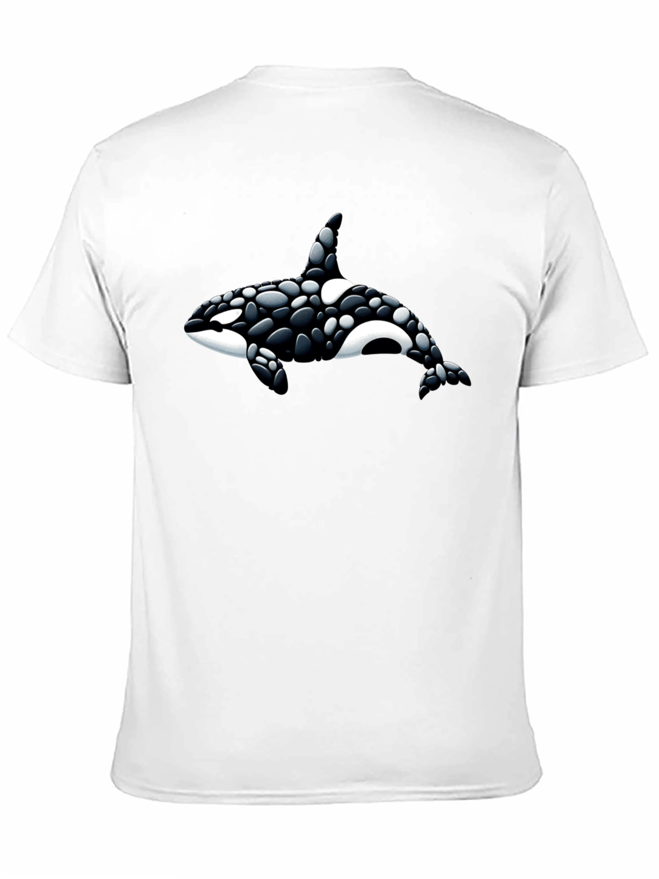 Black Orca Whale Graphic Tee - Black Cotton T-Shirt view 11