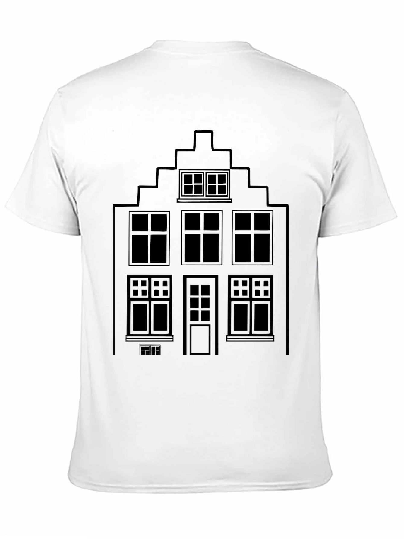 Black Architectural T-Shirt: Amsterdam House Design view 11
