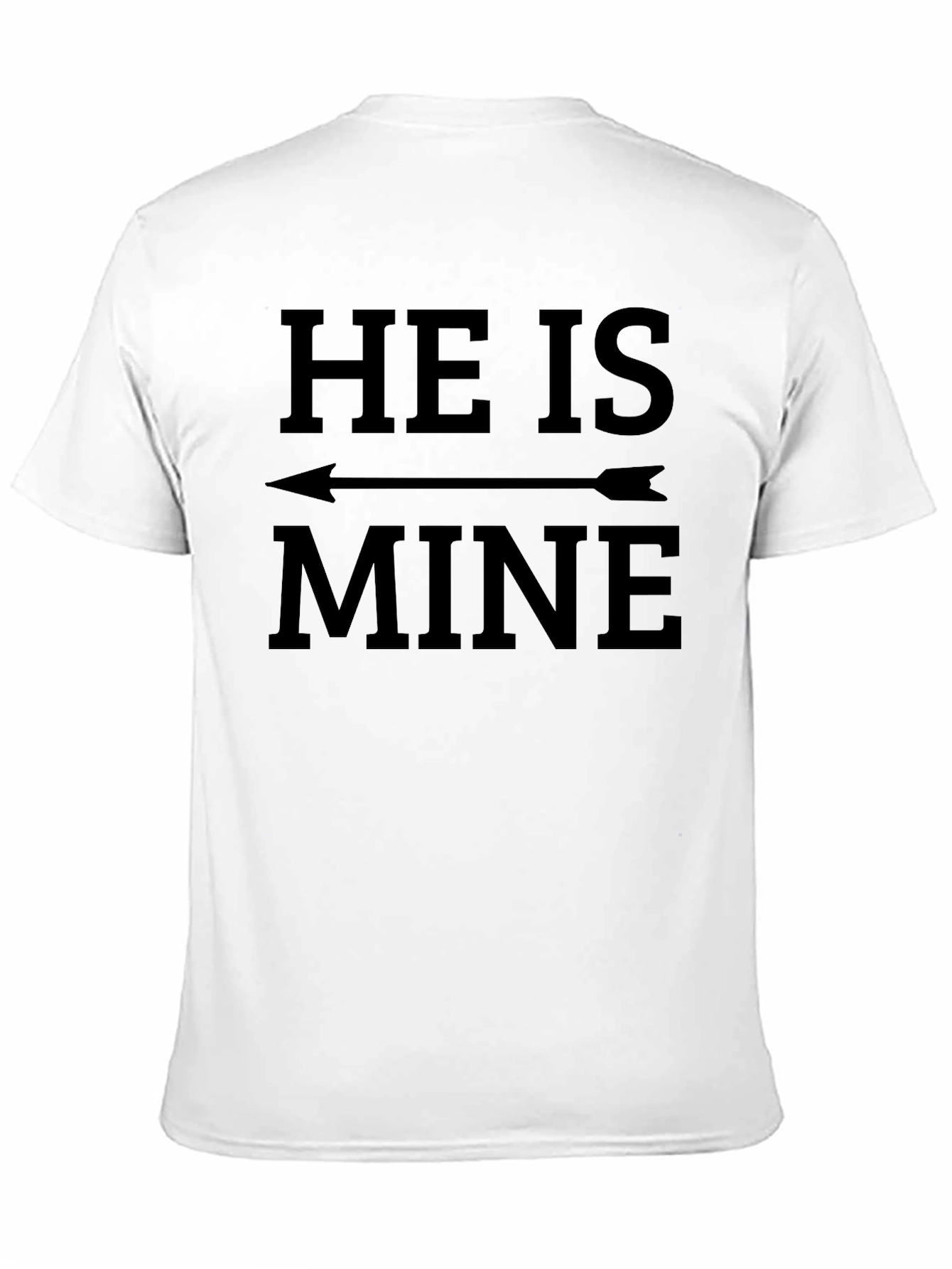 Black He Is Mine Graphic Tee - Funny Couples Shirt view 11