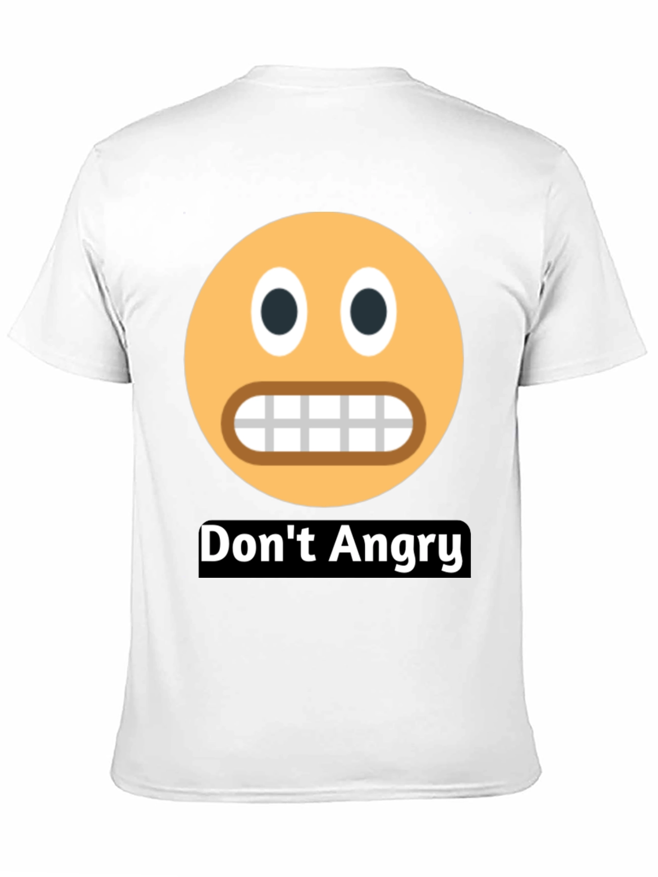 Black Don't Angry Emoji Black T-Shirt view 11