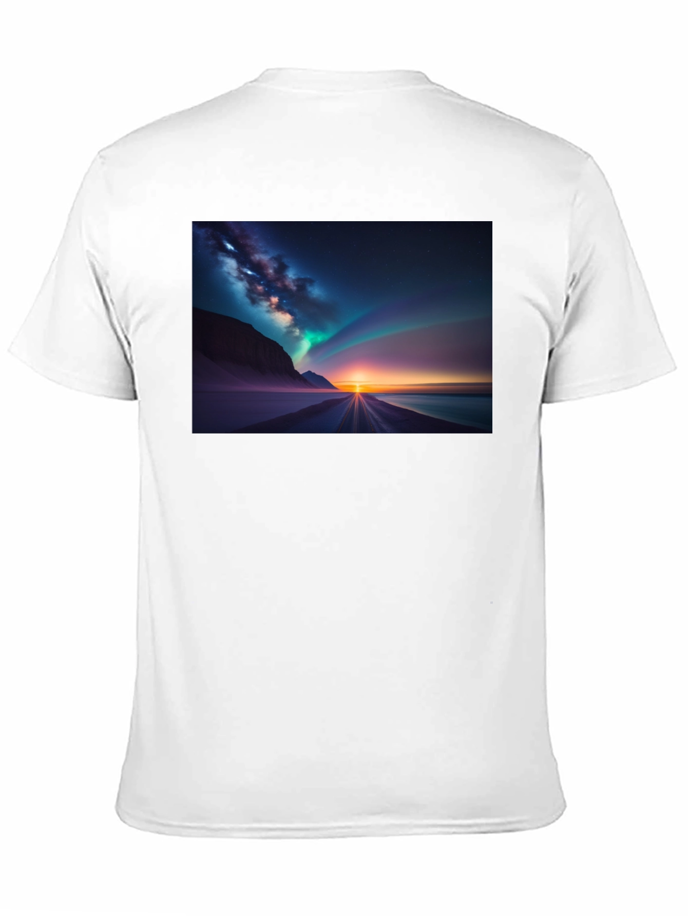 Black Aurora Borealis Graphic Tee - Black view 11