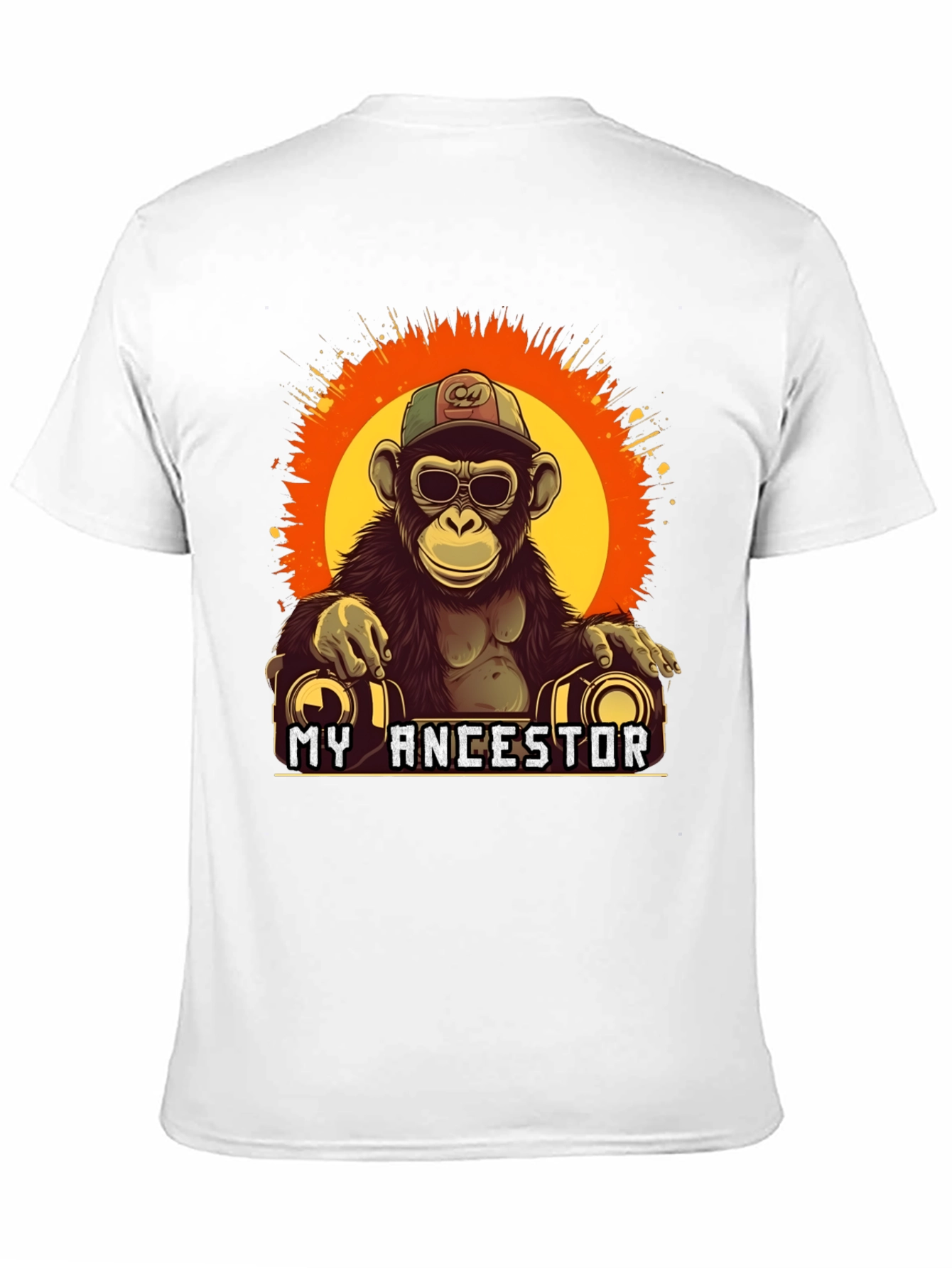 Black My Ancestor Monkey T-Shirt Cool Ape Graphic Tee view 11