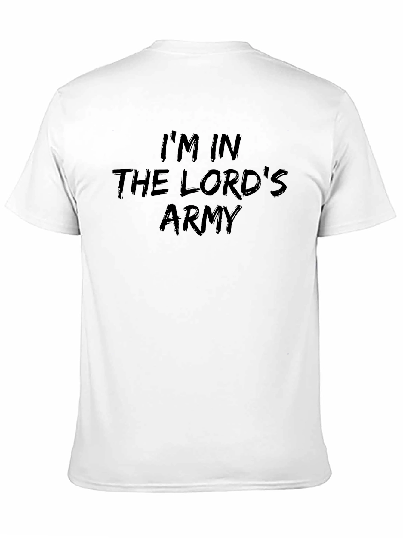 Black I'm In The Lord's Army Black T-Shirt view 11