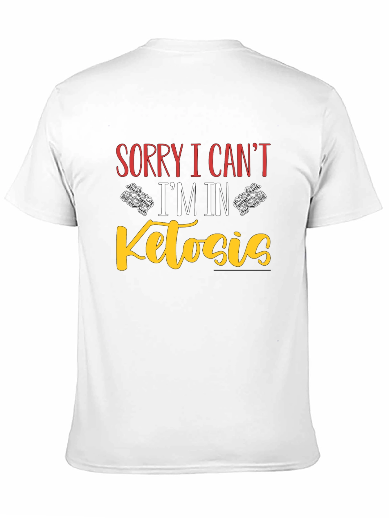 Black Sorry I Can't I'm In Ketosis Black T-Shirt view 11