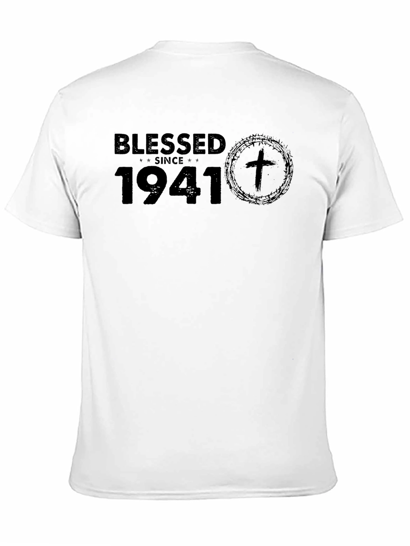 Black Blessed Since 1941 T-Shirt view 11