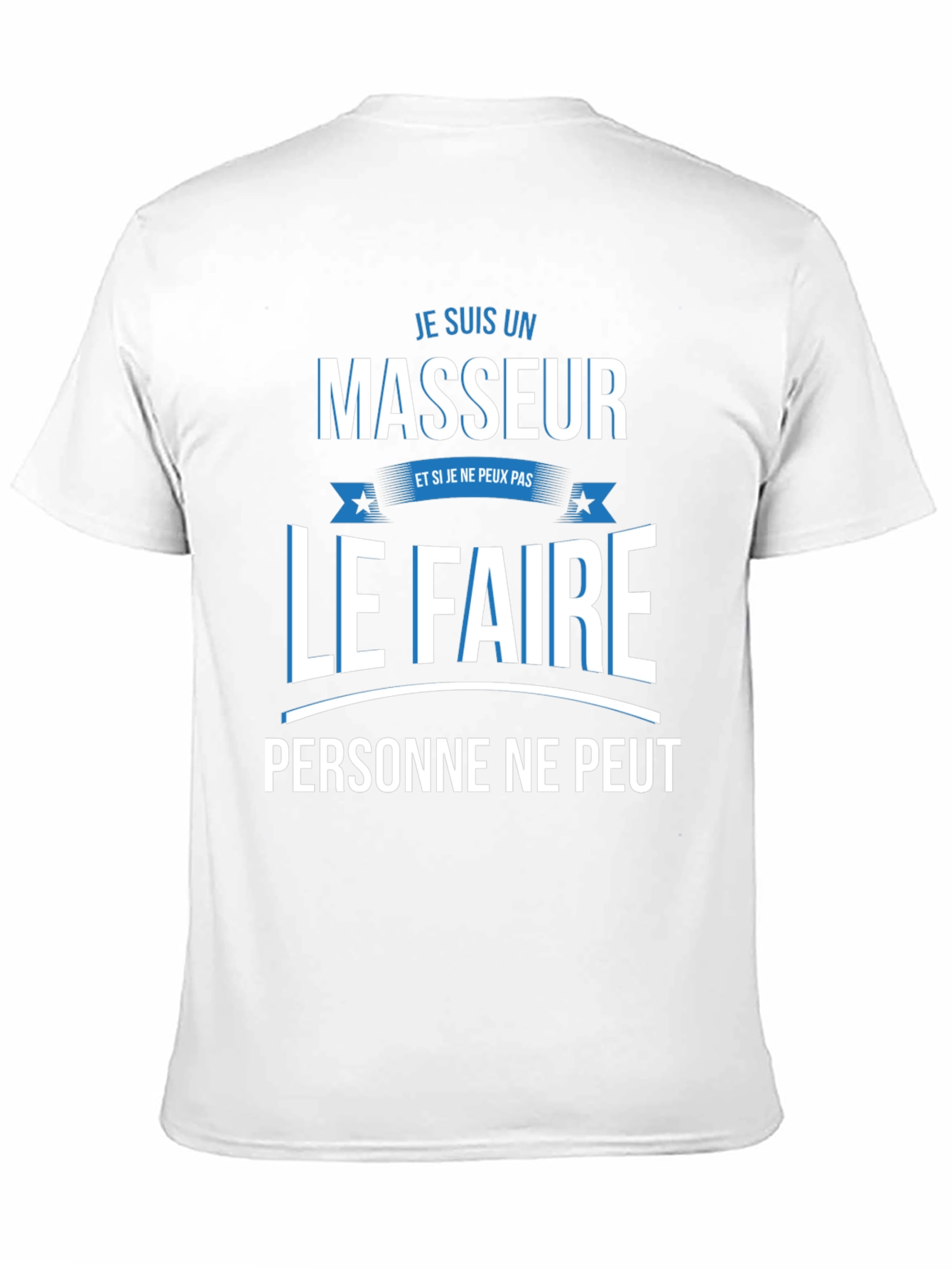 Black Je Suis Un Masseur Graphic Tee view 11