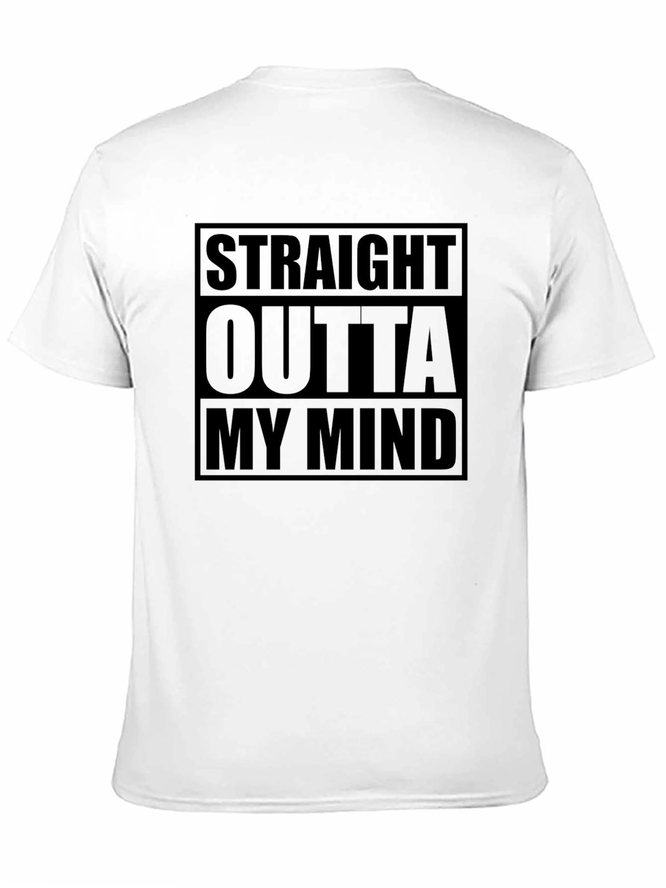 Black Straight Outta My Mind Black T-Shirt view 11