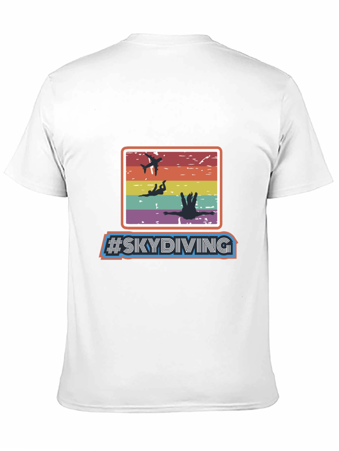 Black Skydiving Retro T-Shirt - Adventure Seeker Apparel view 11