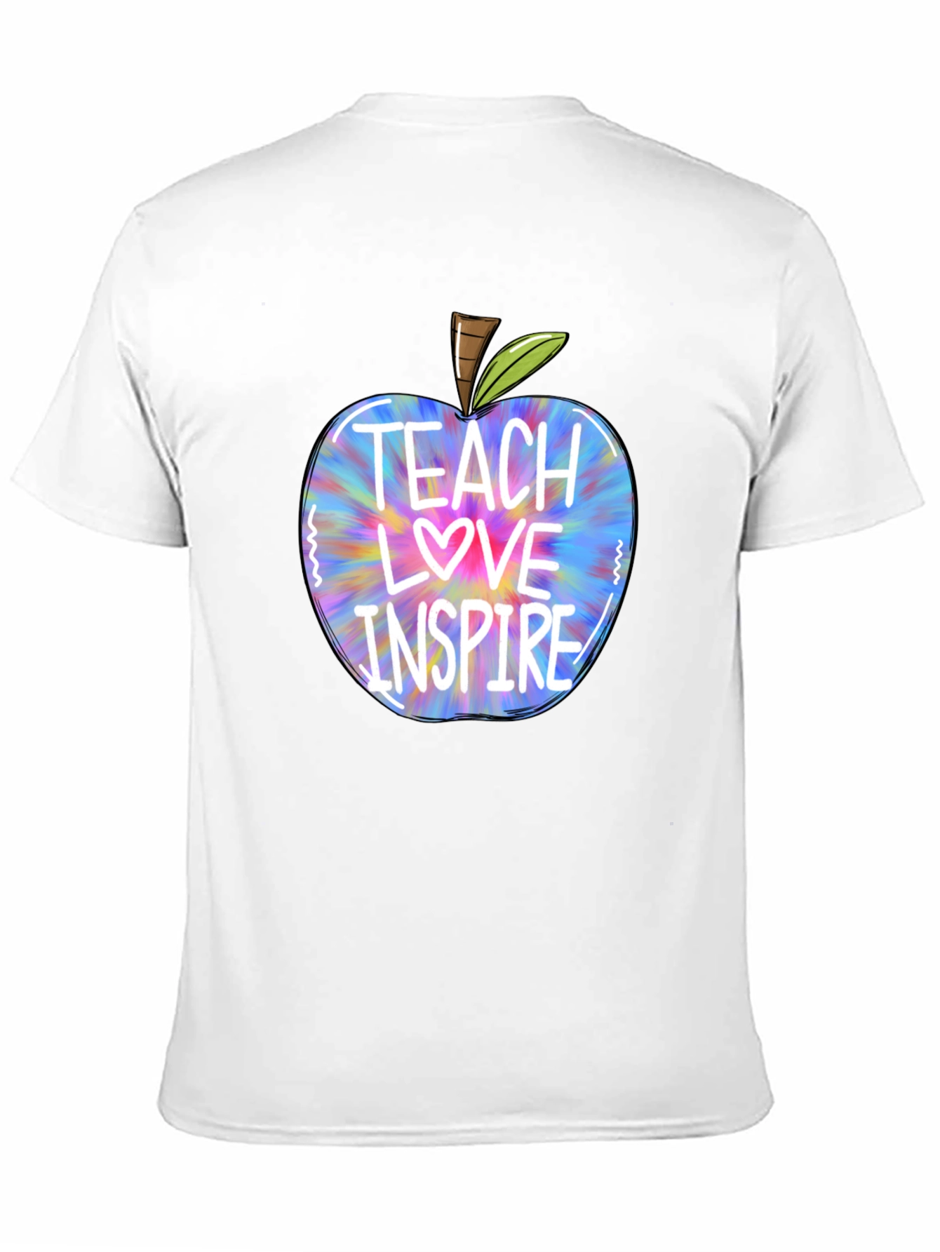Black Teacher Apple T-Shirt - Teach Love Inspire view 11