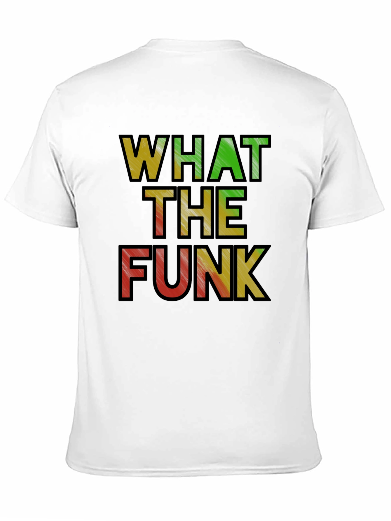 Black What the Funk T-Shirt - Rasta Colors Black Tee view 11