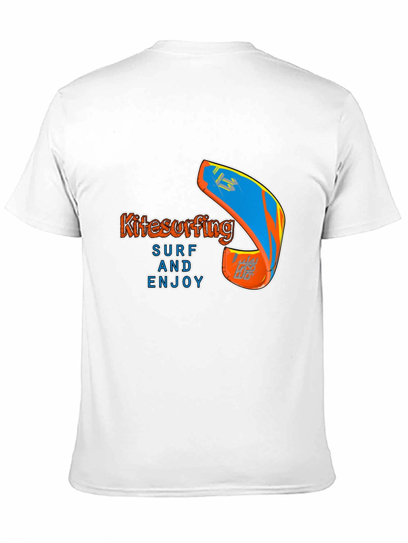 Black Kitesurfing Surf & Enjoy Graphic Tee view 11
