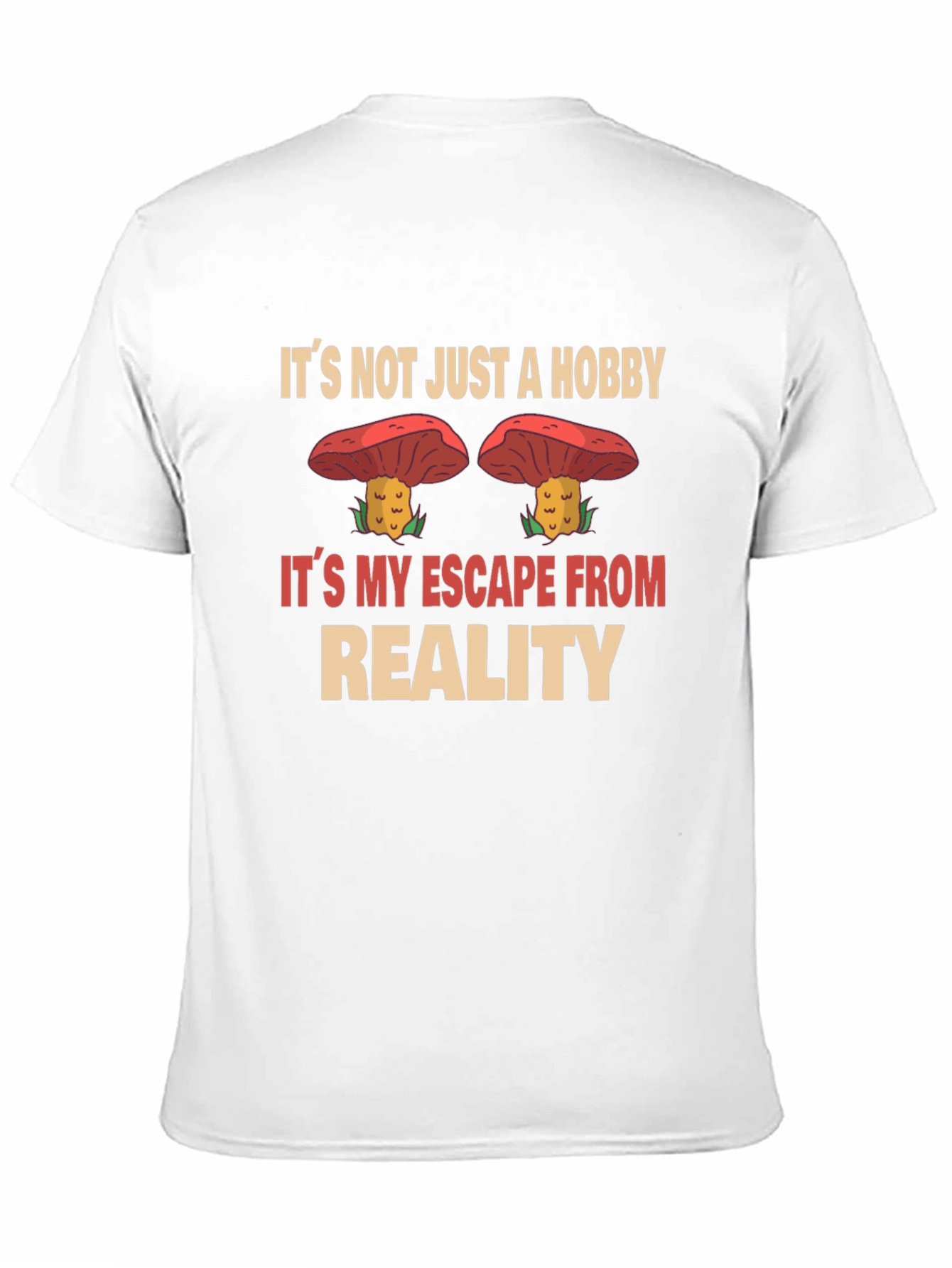 Black Mushroom Hobby T-Shirt: Escape Reality in Style view 11